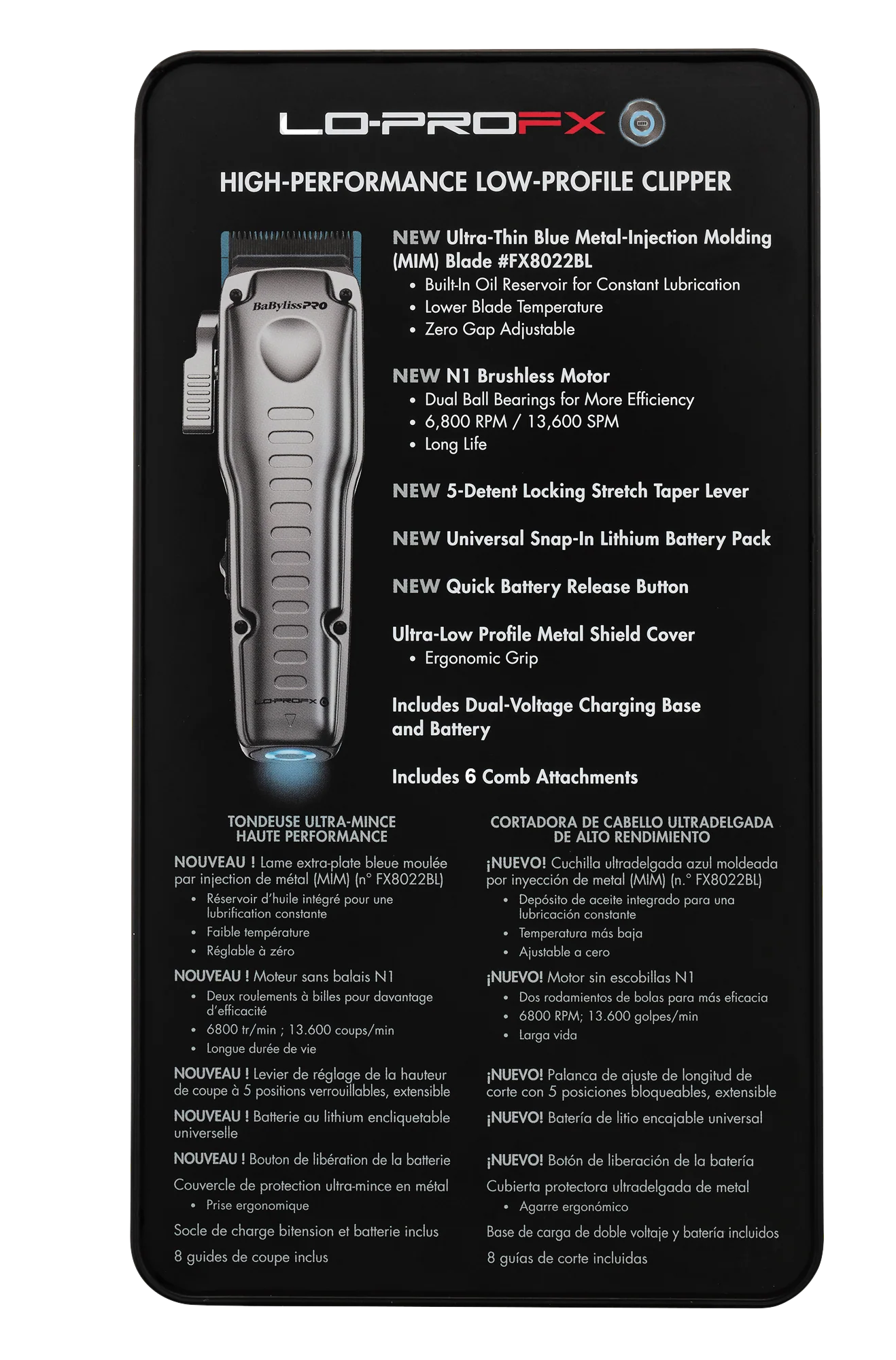 BaBylissPRO FXONE Clipper - LoPro Gunmetal - Image 6