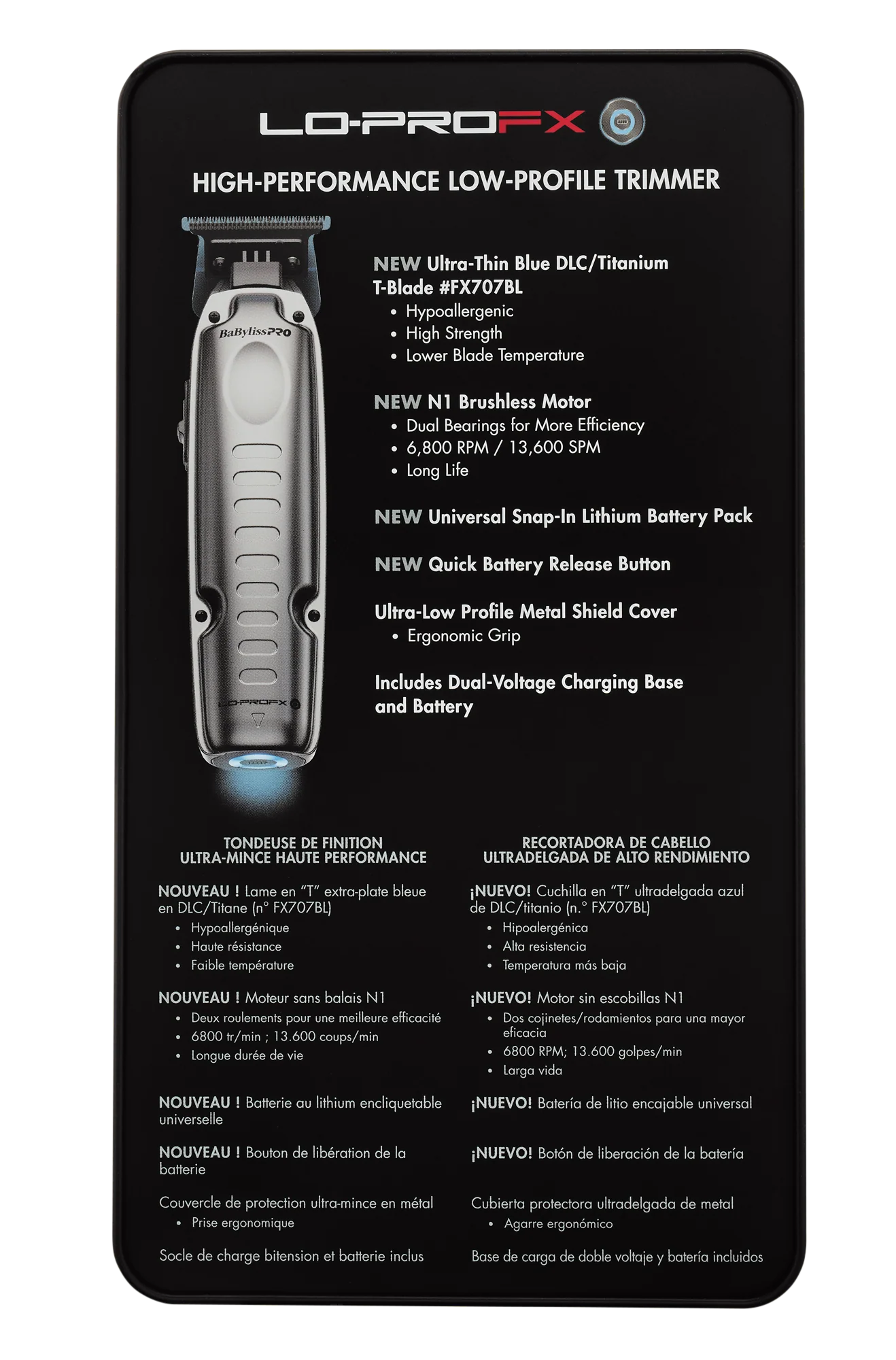 BaBylissPRO FXONE Trimmer - LoPro Gunmetel - Image 3