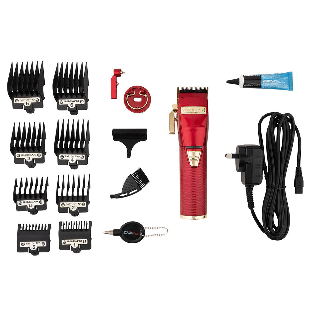 BaBylissPRO Red FX Lithium Clipper - Red Cord/Cordless - Image 3