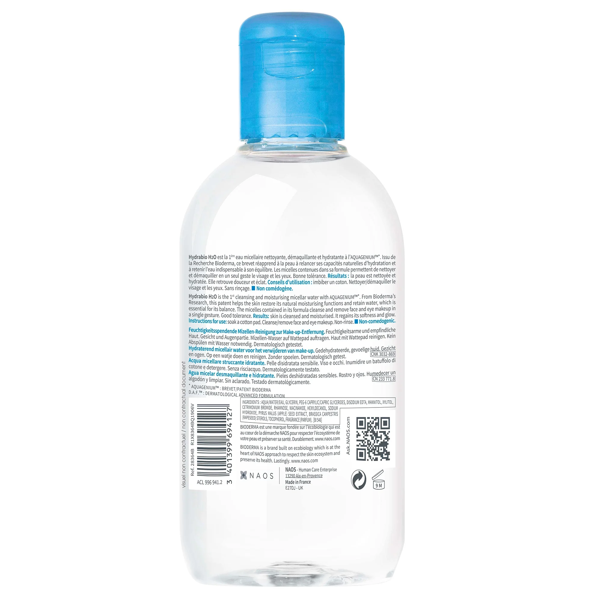Bioderma Hydrabio Cleansing Micellar Water Dehydrated Skin 250ml - Image 2