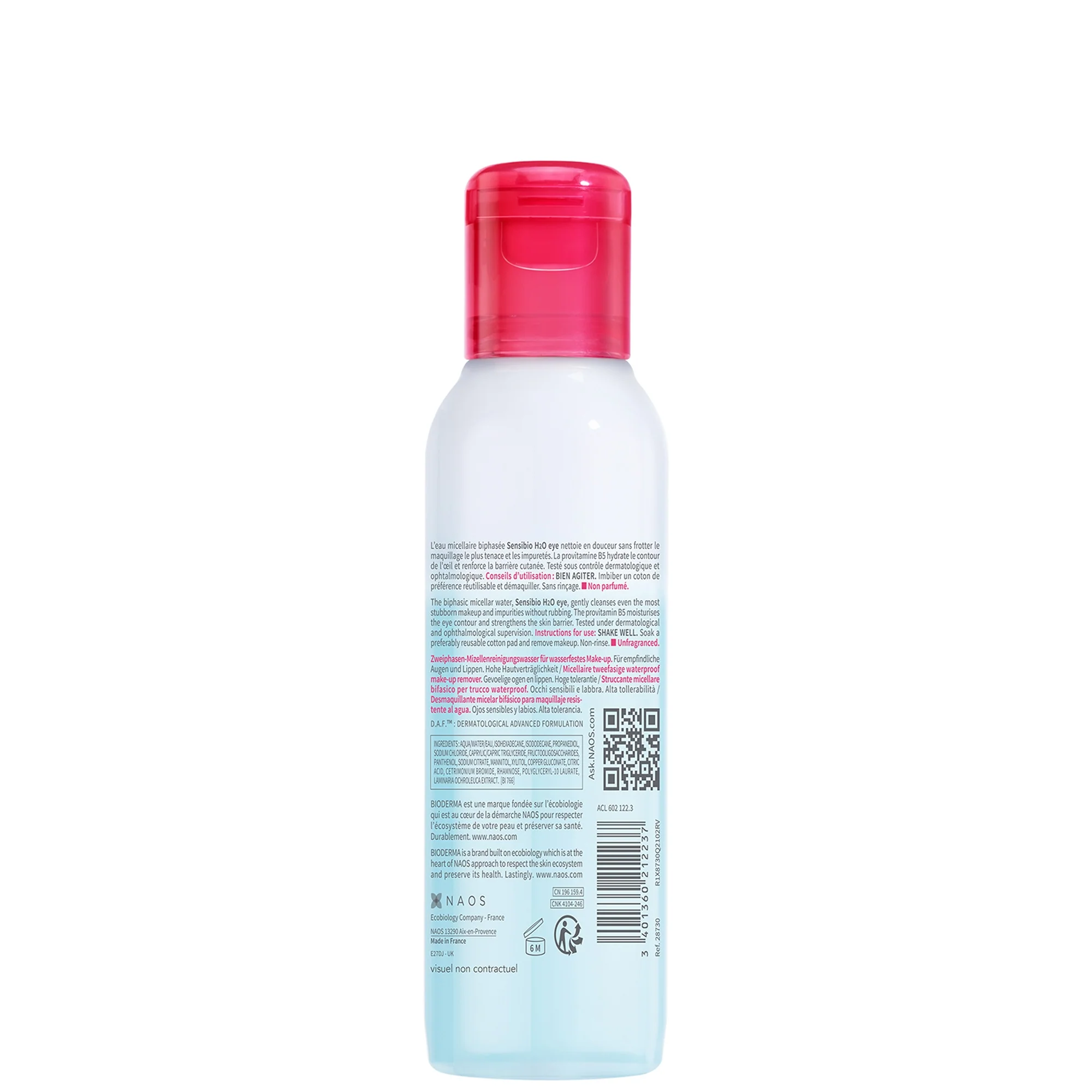 Bioderma Sensibio H2O Eye Bi-Phase Makeup Remover 125ml - Image 3