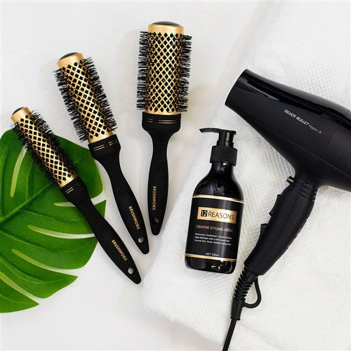 Brushworx Gold Ceramic Hot Tube Brush - 50mm Medium - Image 2