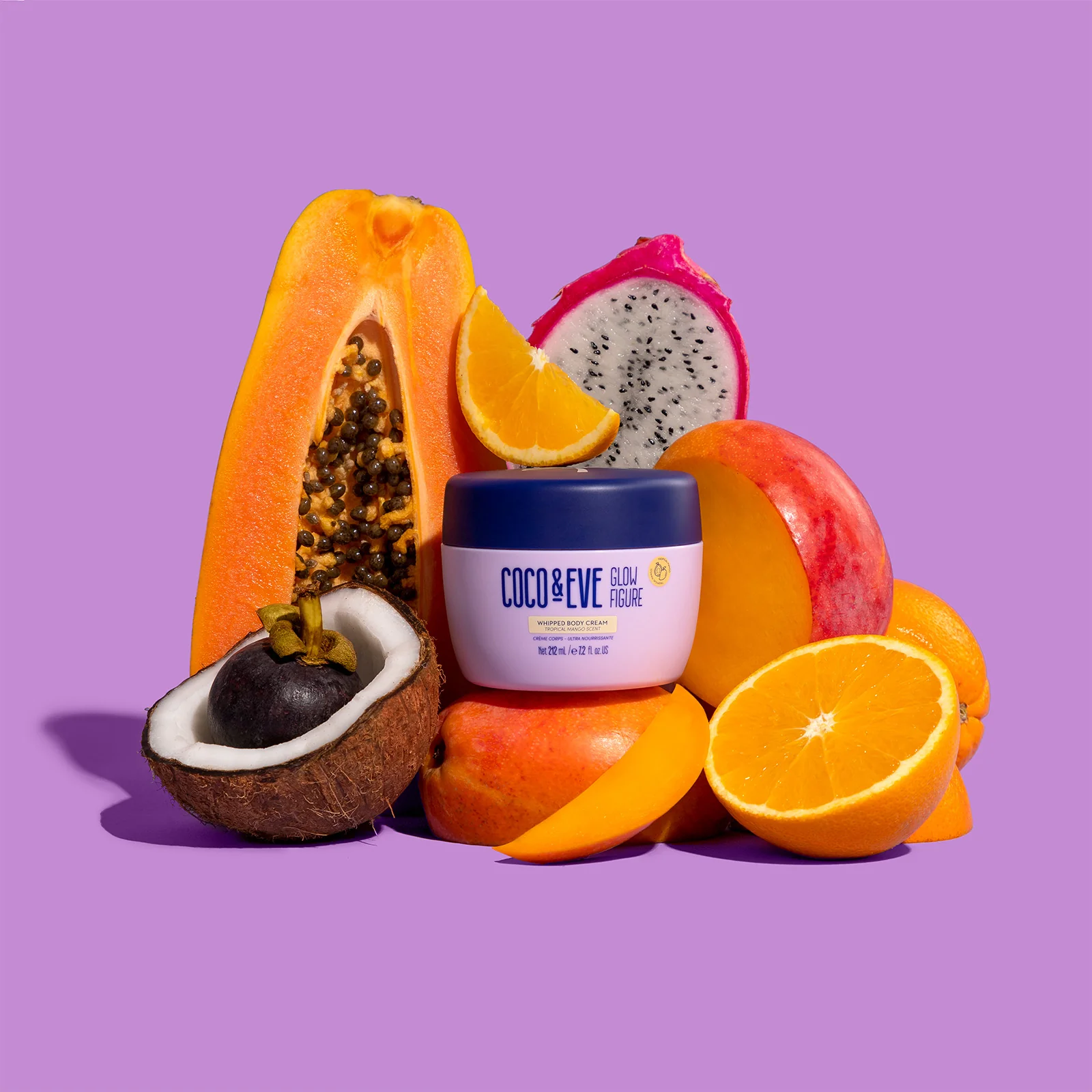 Coco & Eve Glow Figure Whipped Body Cream Tropical Mango Scent - 212ml - Image 3