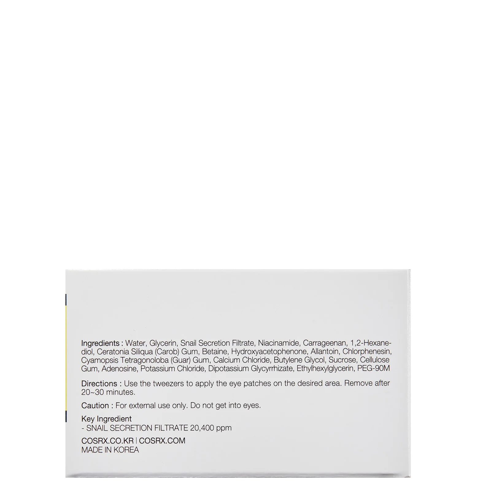 COSRX Advanced Snail Hydrogel Eye Patch (60 Patches) - Image 3