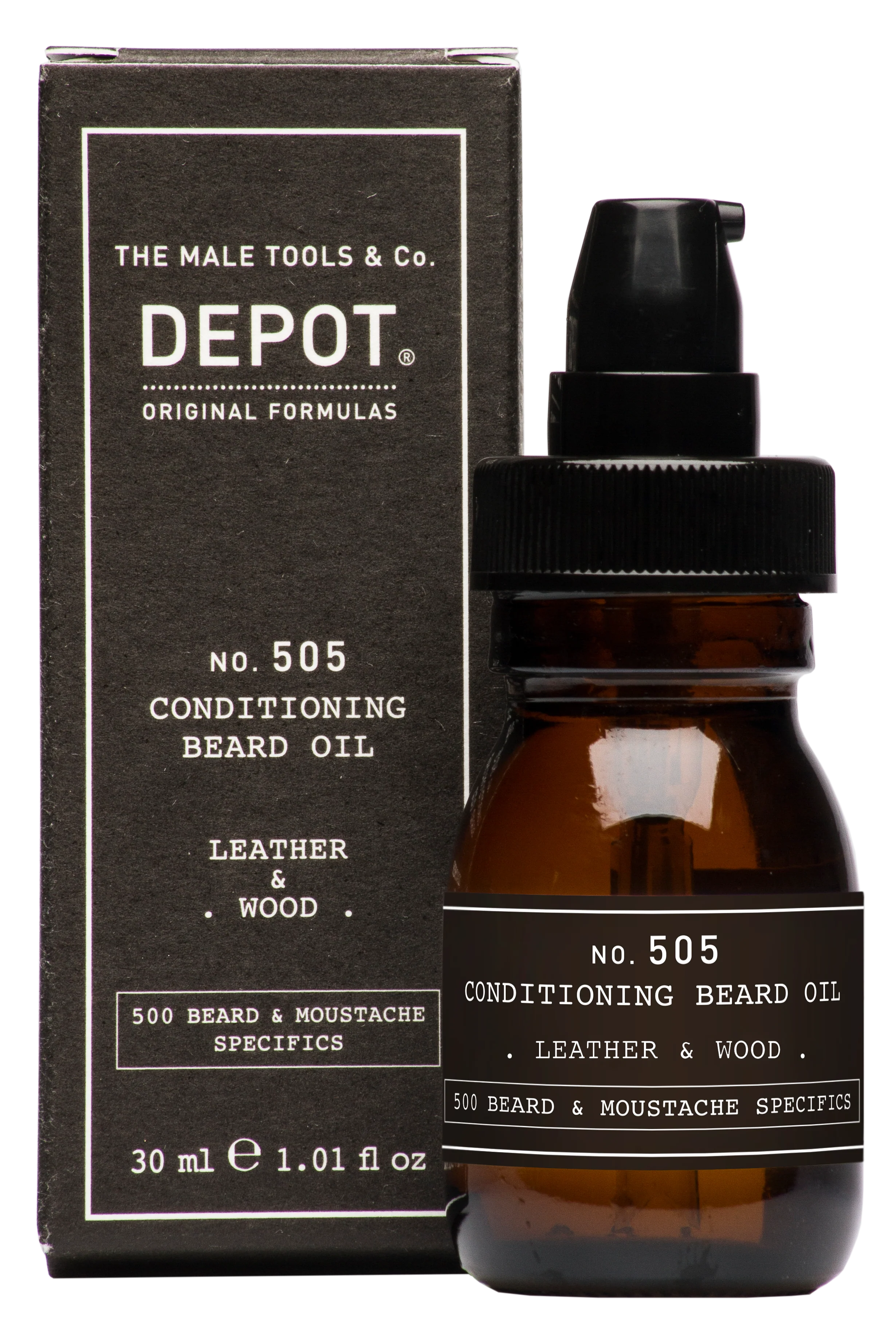 Depot No. 505 Conditioning Beard Oil - Leather & Wood 30ml - Image 2