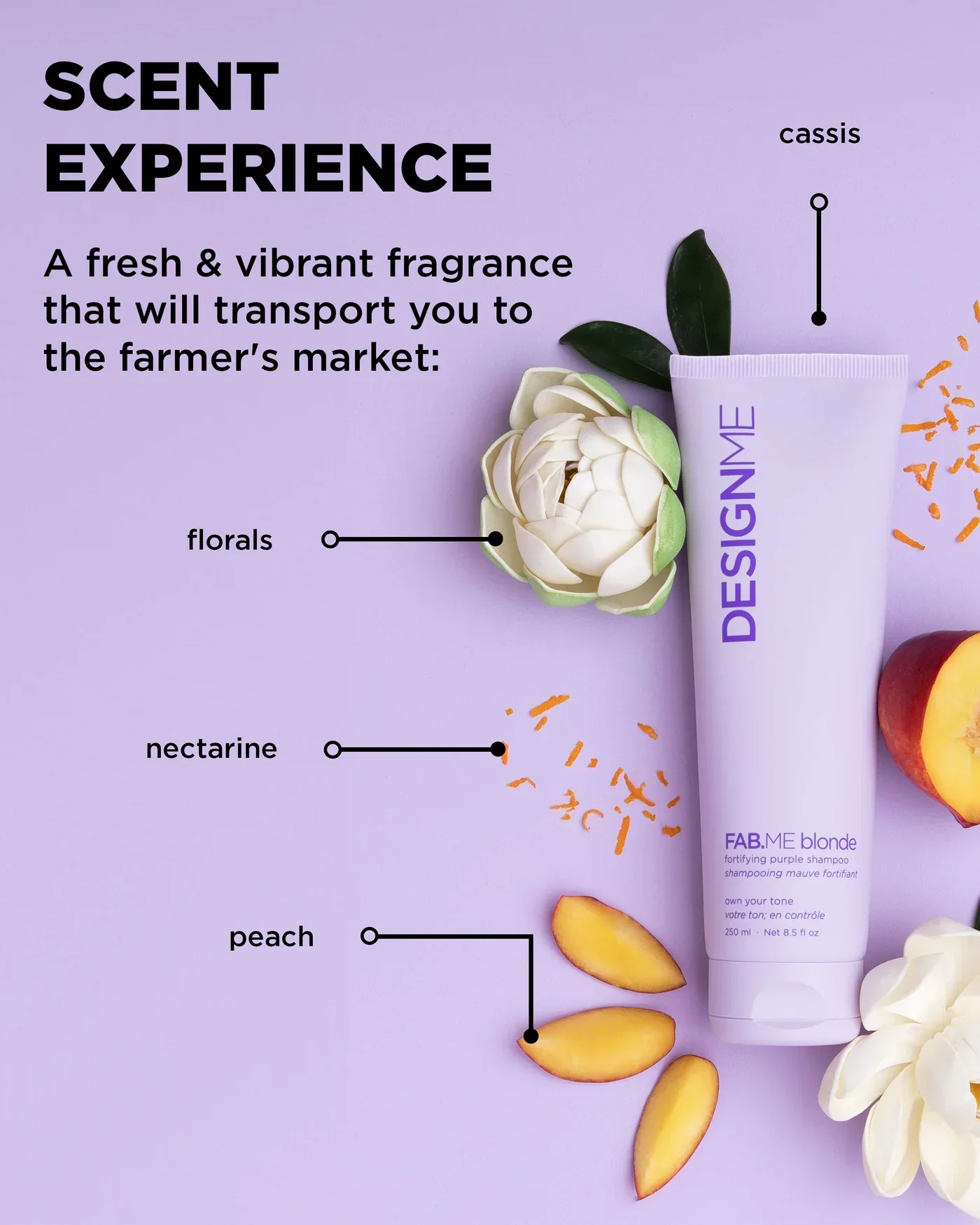 Design.ME Fab Me Blonde Purple Shampoo 250ml - Image 5