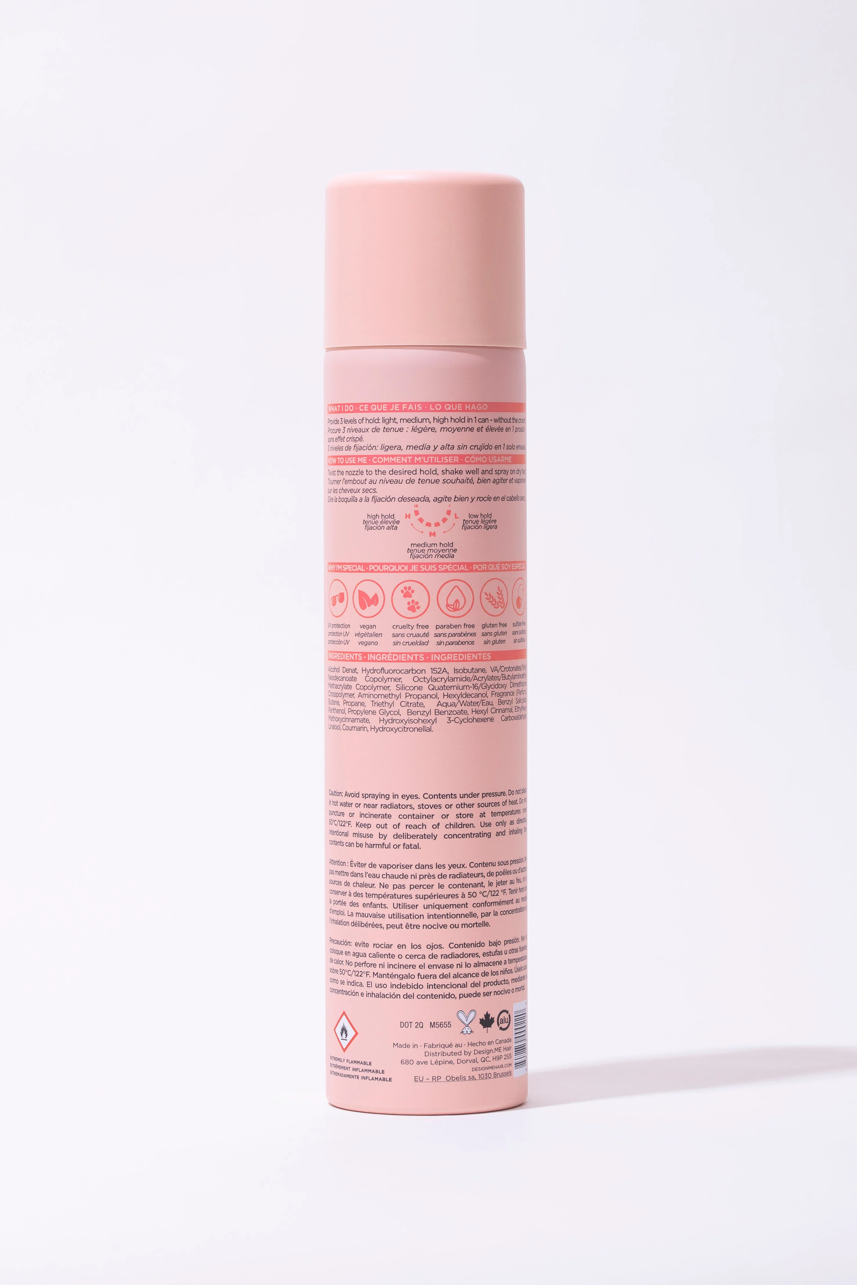 Design.ME Hold Me Three-Way Hairspray 330ml - Image 2