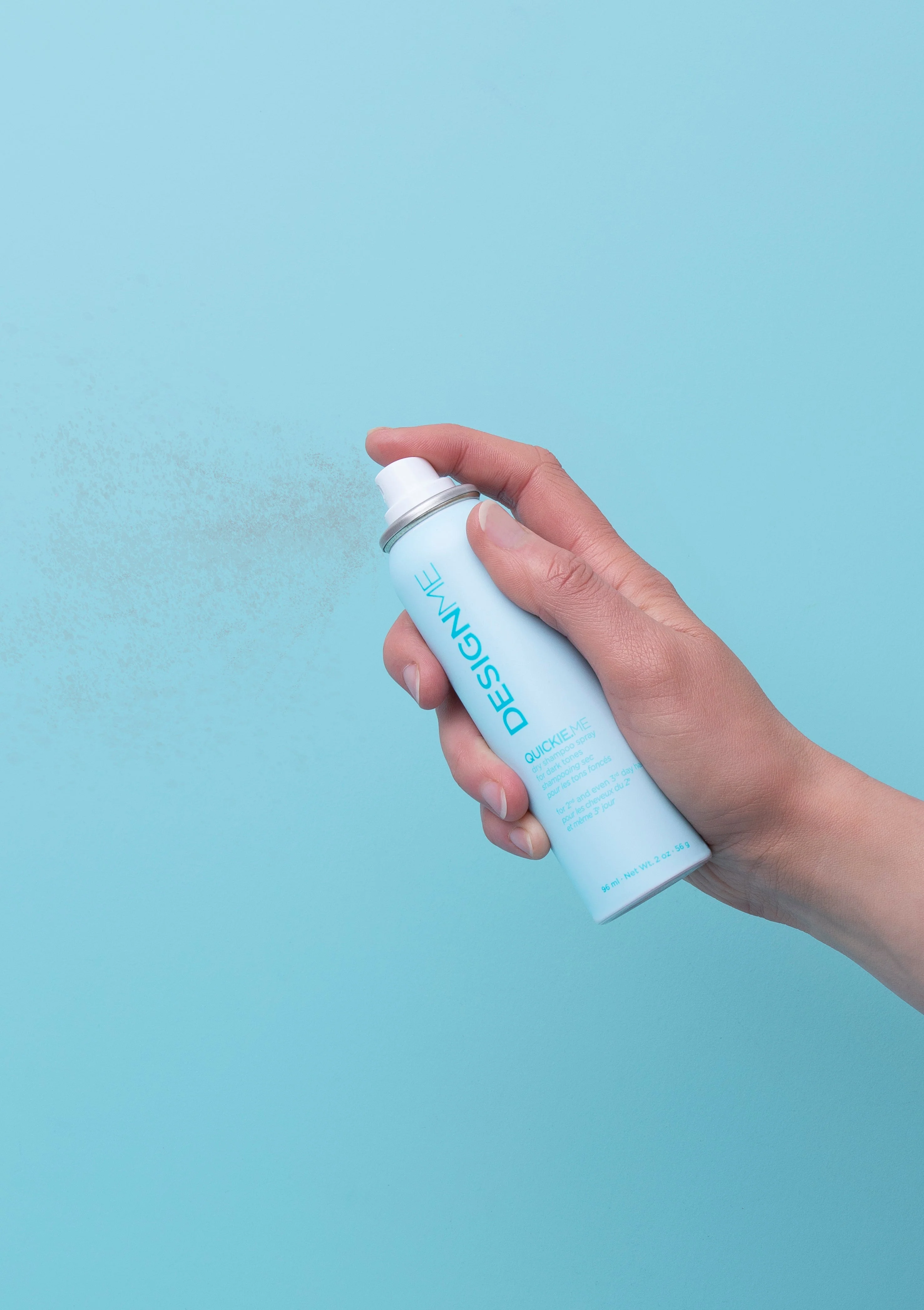 Design.ME Quickie Me Dry Shampoo Brunette & Darker Tones 96ml - Image 5