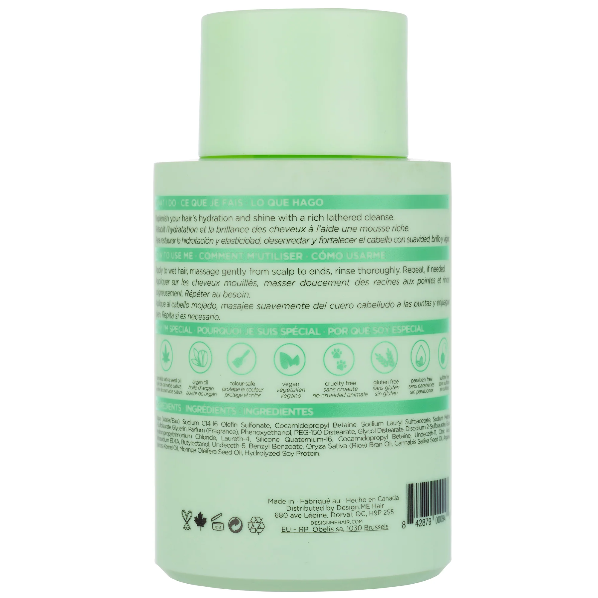 Design.ME Gloss Me Hydrating Shampoo 300ml - Image 2