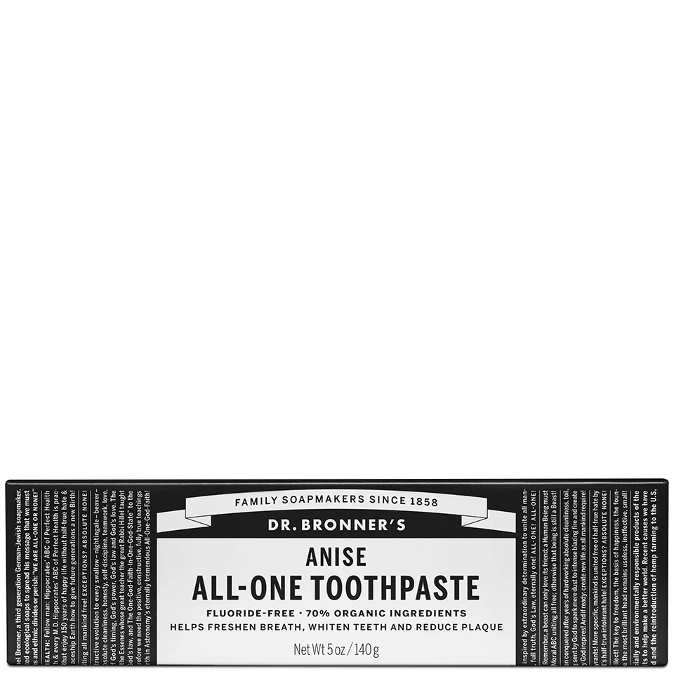 Dr. Bronner's All-One Toothpaste - Anise 140g - Image 3