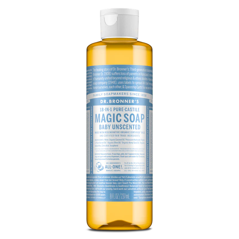 Dr. Bronner's Babies' Pure Castile Liquid Soap - Unscented 237ml