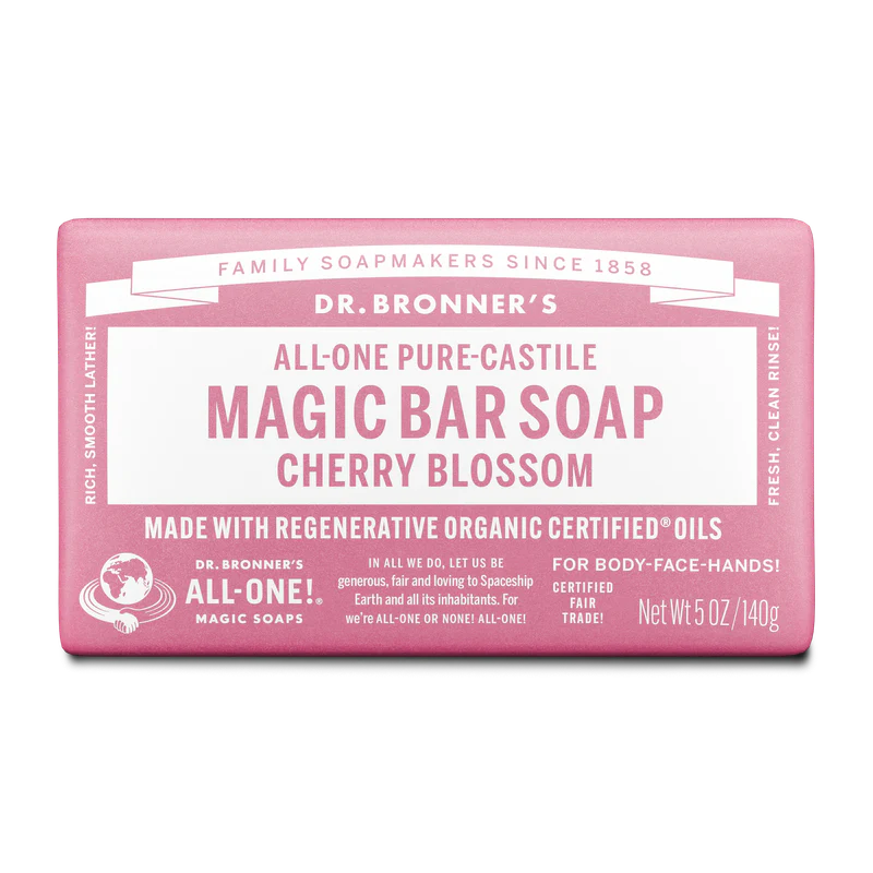 Dr. Bronner's Pure Castile Bar Soap - Cherry Blossom 140g