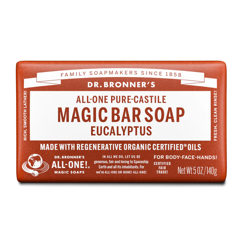 Dr. Bronner's Pure Castile Bar Soap - Eucalyptus 140g