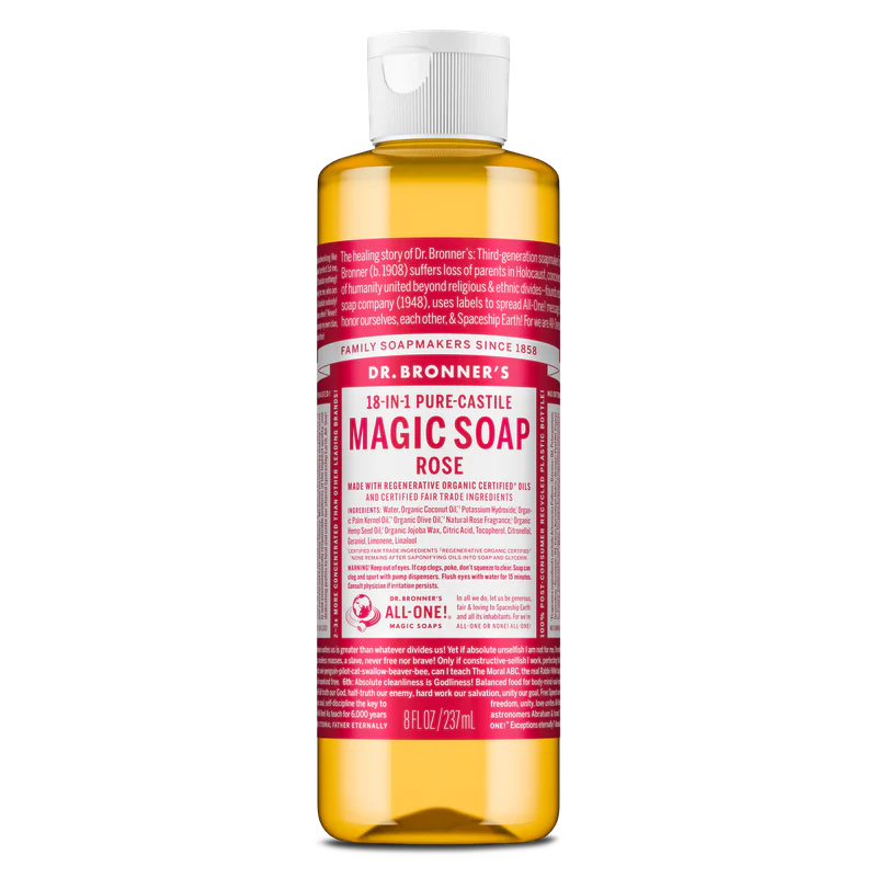 Dr. Bronner's Pure Castile Liquid Soap - Rose 237ml