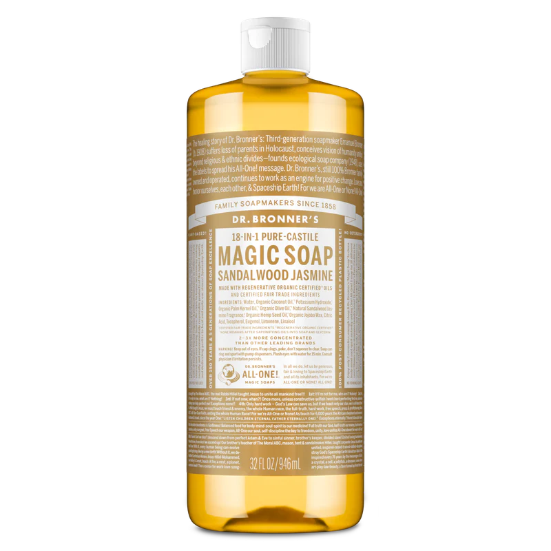 Dr. Bronner's Pure Castile Liquid Soap - Sandalwood and Jasmine 946ml