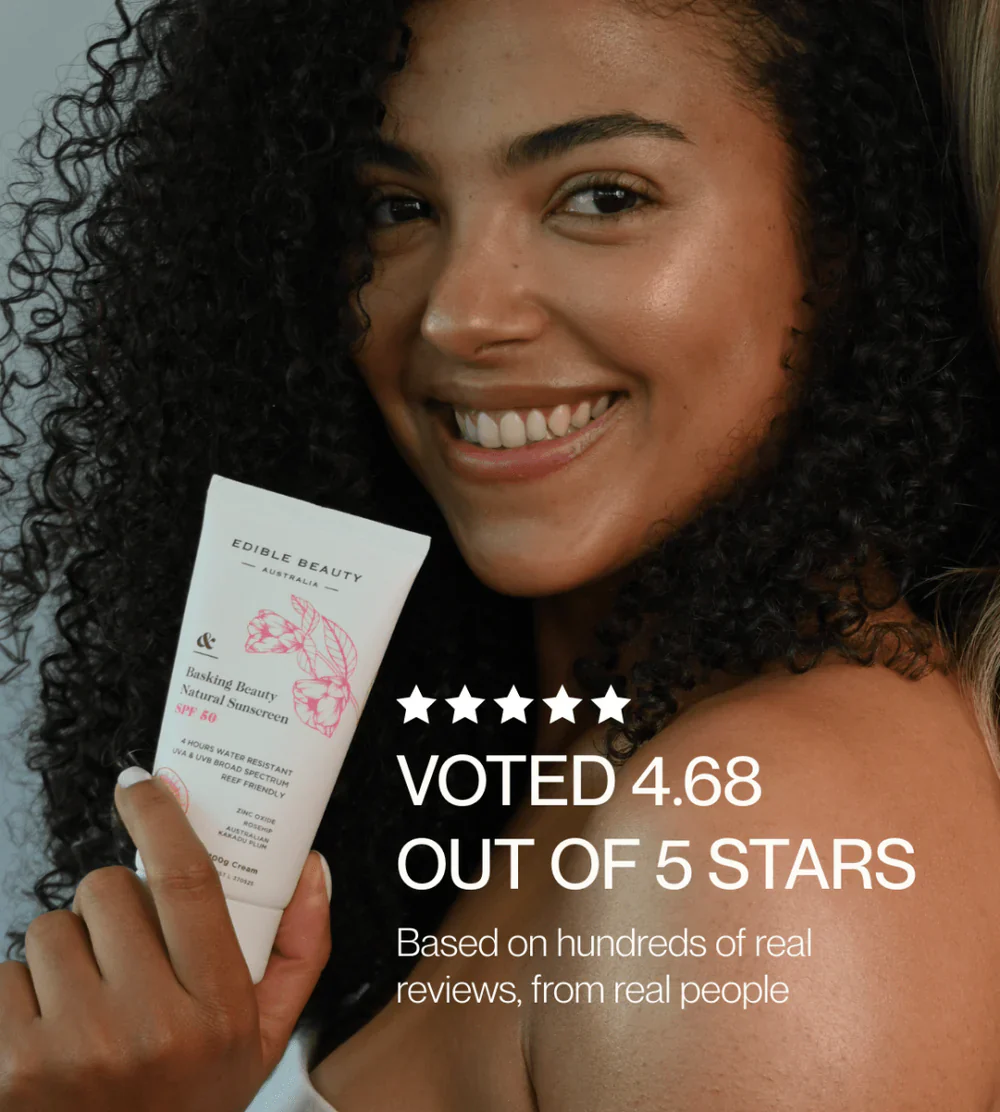 Edible Beauty Basking Beauty Natural Sunscreen SPF50 100g - Image 4