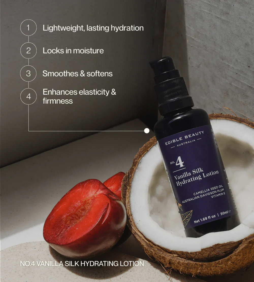 Edible Beauty No. 4 Vanilla Silk Hydrating Lotion 50ml - Image 2