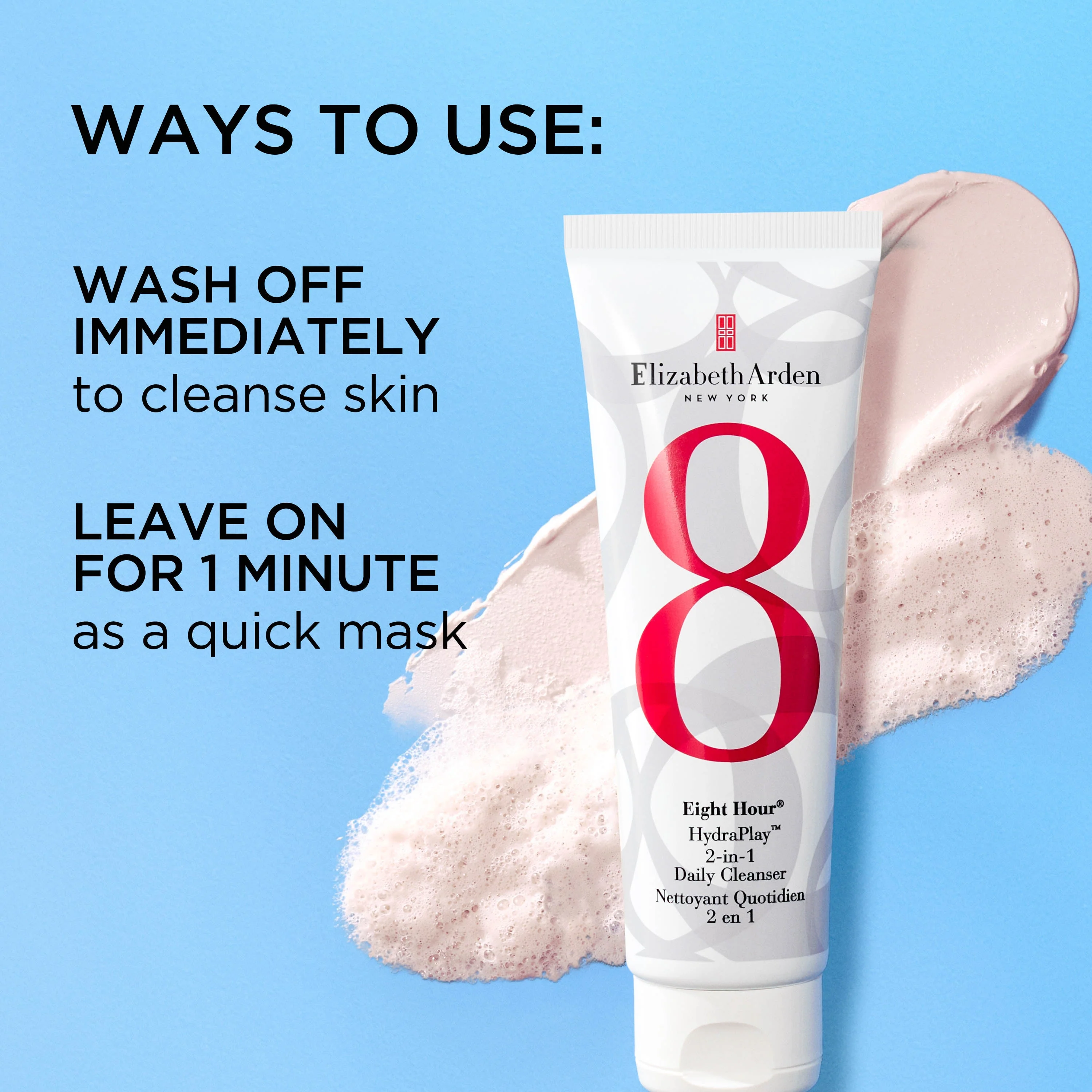 Elizabeth Arden Eight Hour HydraPlay 2-in-1 Daily Cleanser 125ml - Image 10