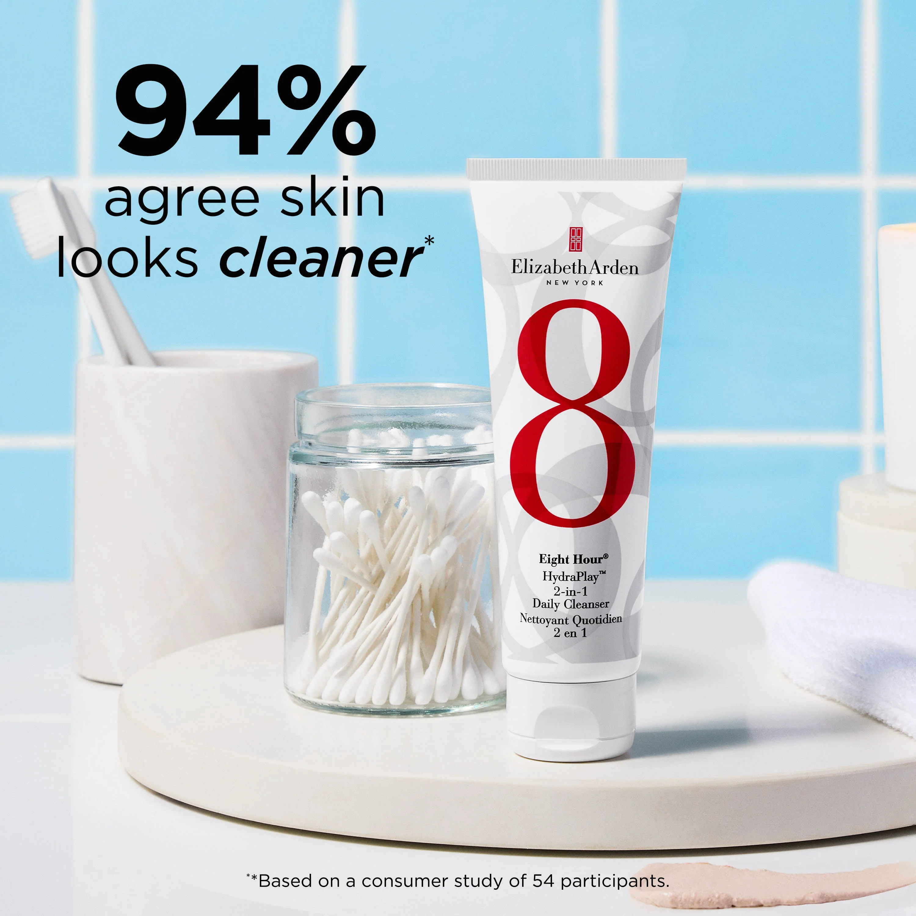Elizabeth Arden Eight Hour HydraPlay 2-in-1 Daily Cleanser 125ml - Image 8