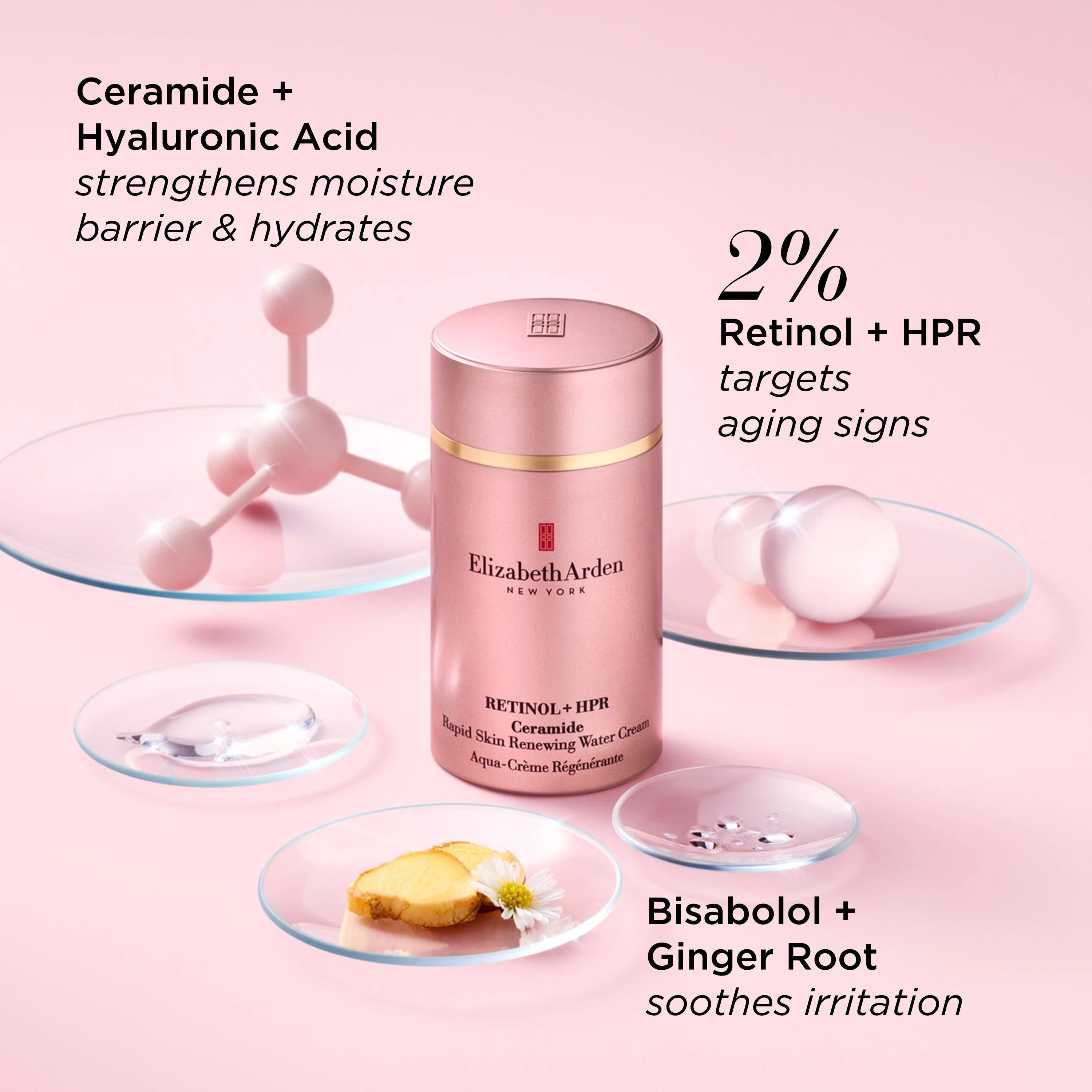 Elizabeth Arden Retinol + HPR Ceramide Rapid Skin Renewing Water Cream 50ml - Image 9