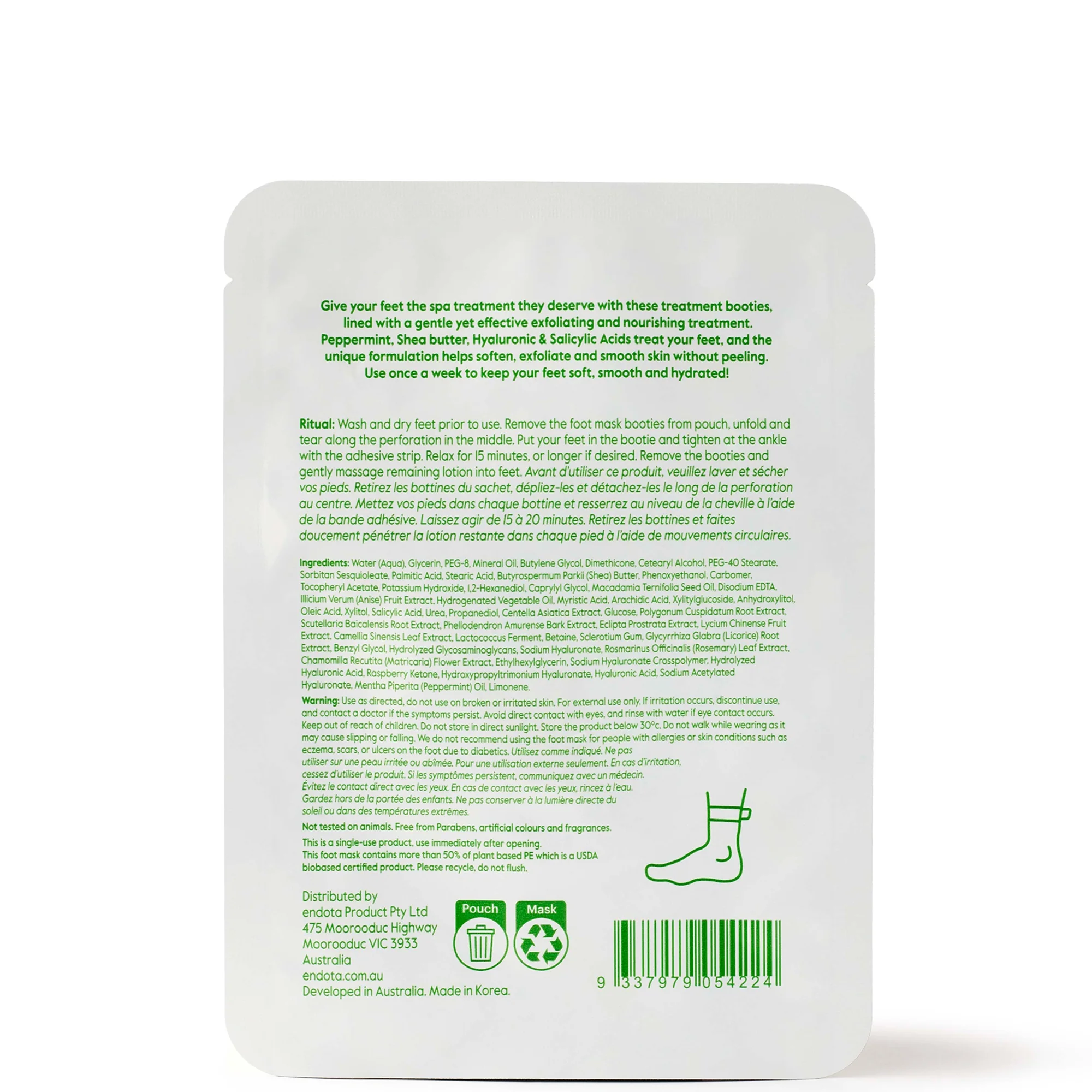 endota Nourishing Foot Mask 18ml - Image 3