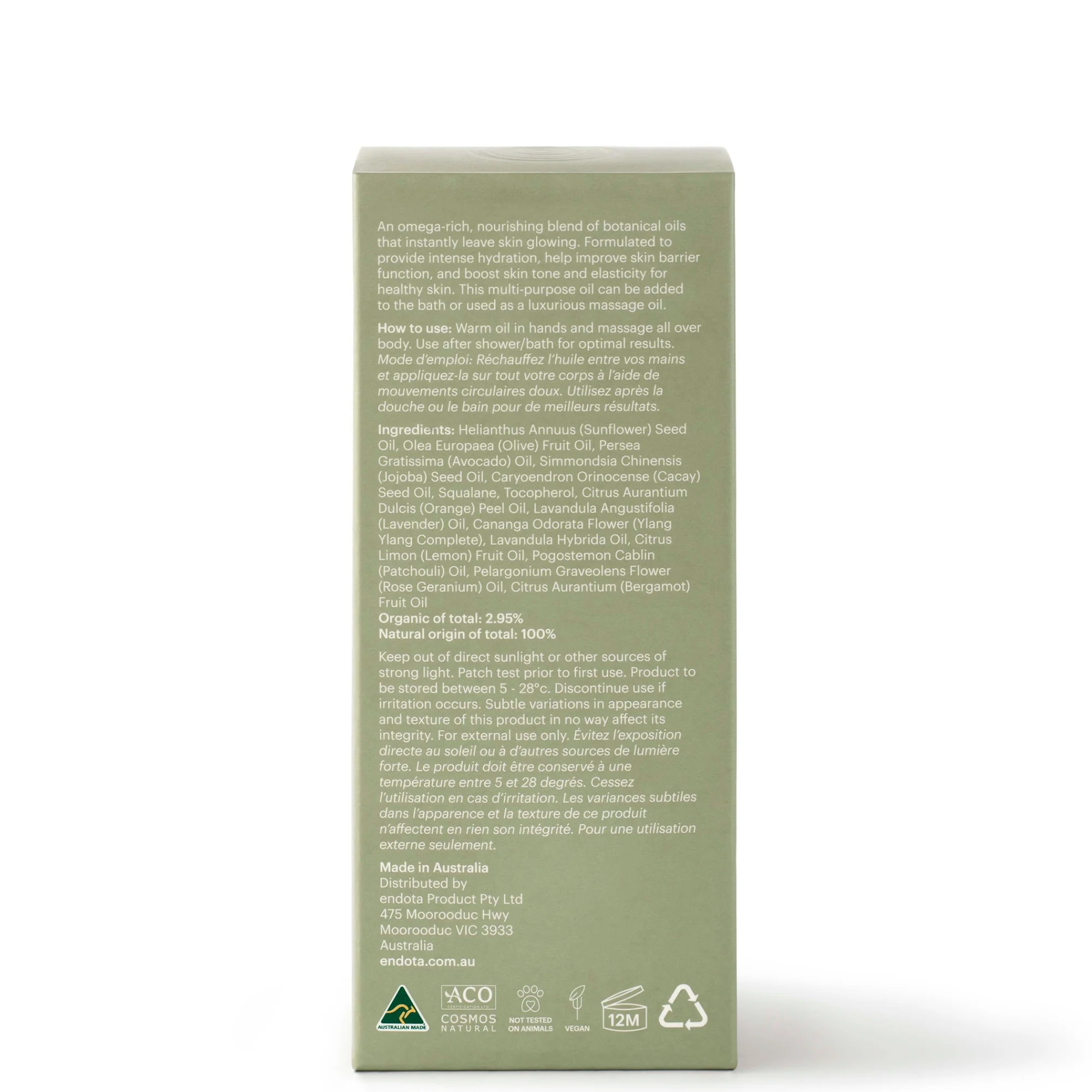 endota Signature Blend Body and Massage Oil 80g - Image 3