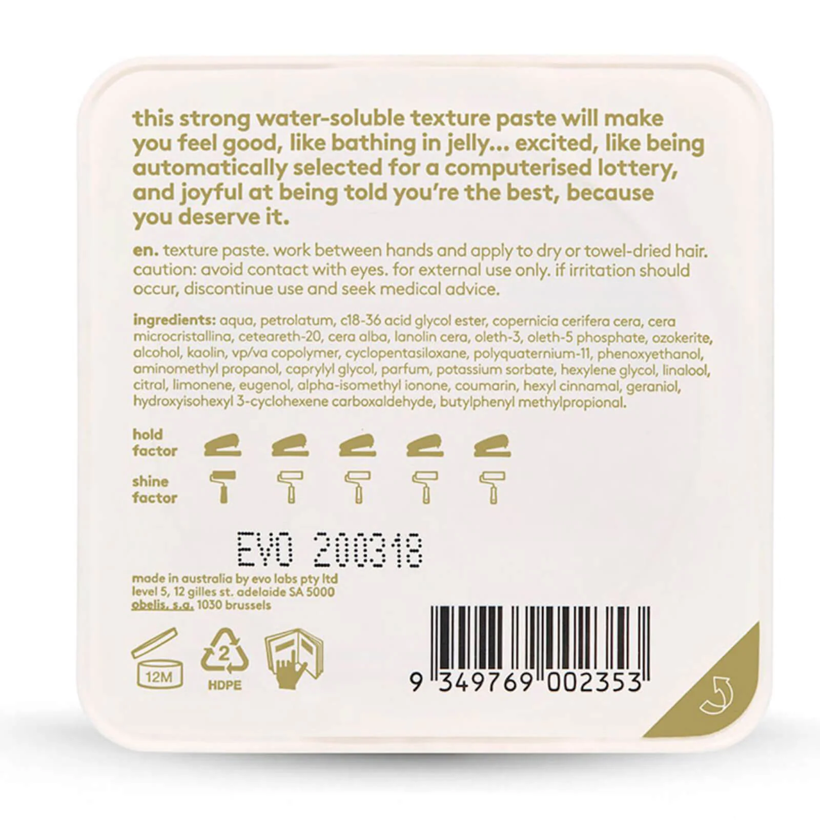 evo Box O' Bollox Texture Paste 90g - Image 3