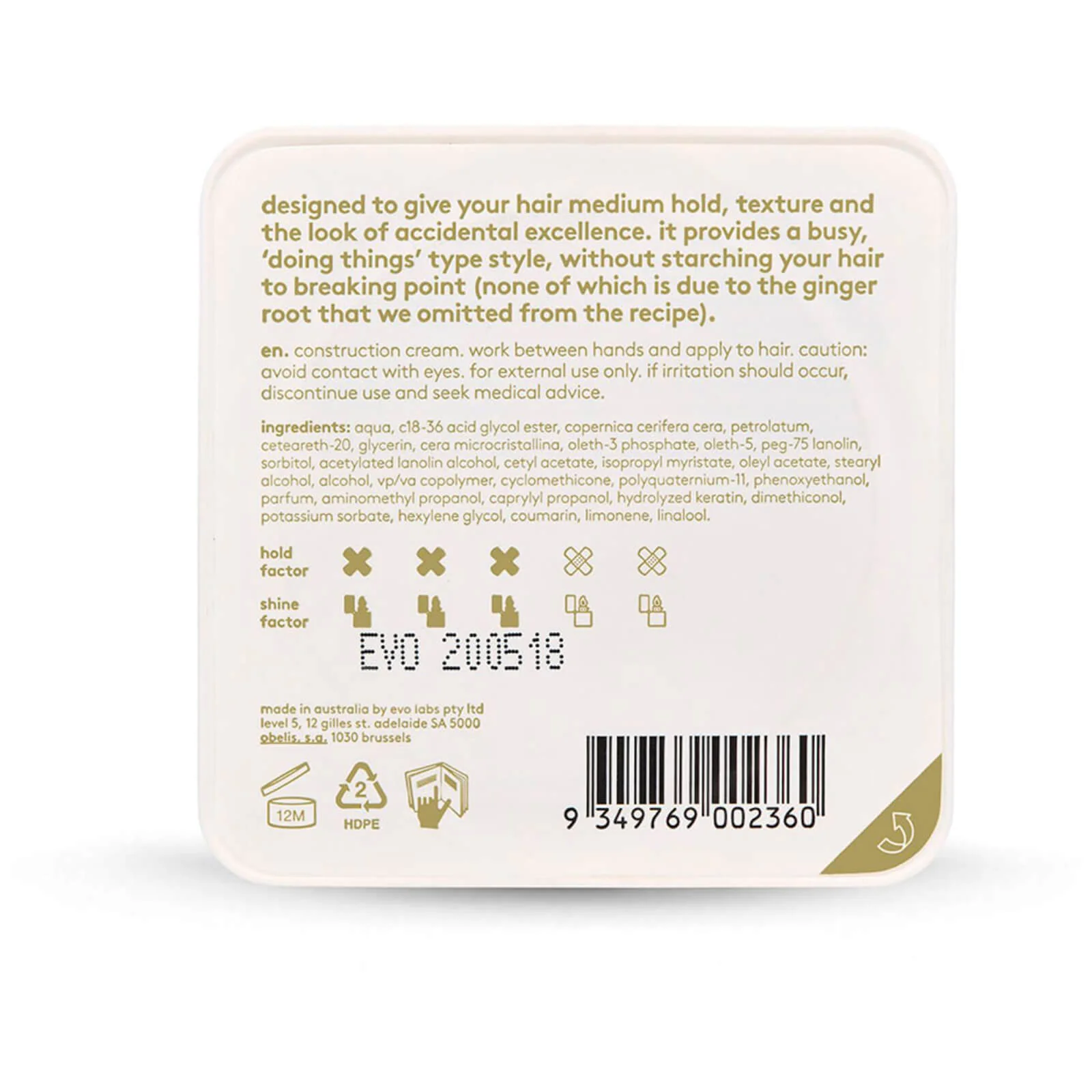evo Crop Strutters Construction Cream 90g - Image 3