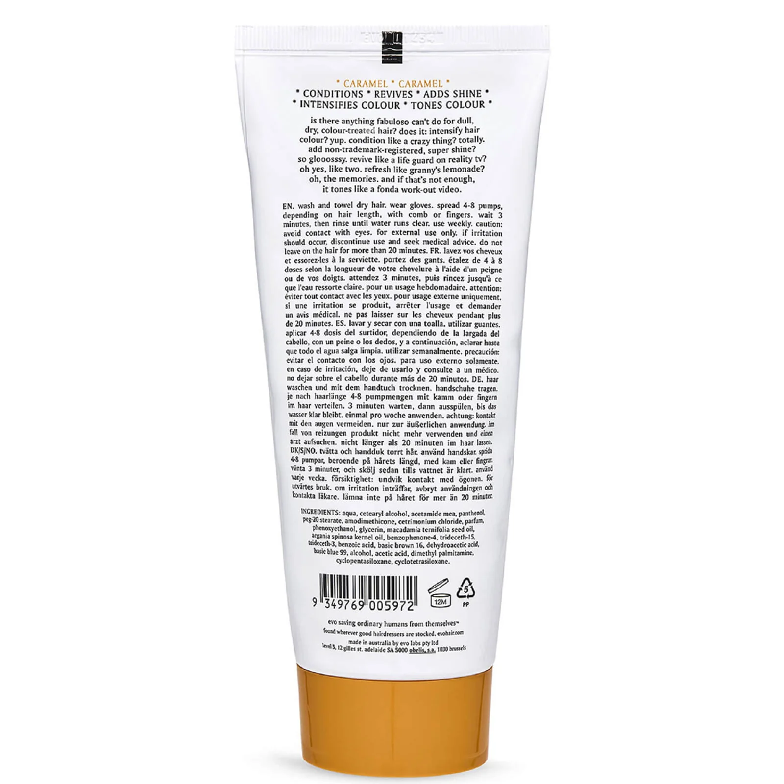 evo Fabuloso Colour Boosting Conditioner/Treatment - Caramel 220ml - Image 2