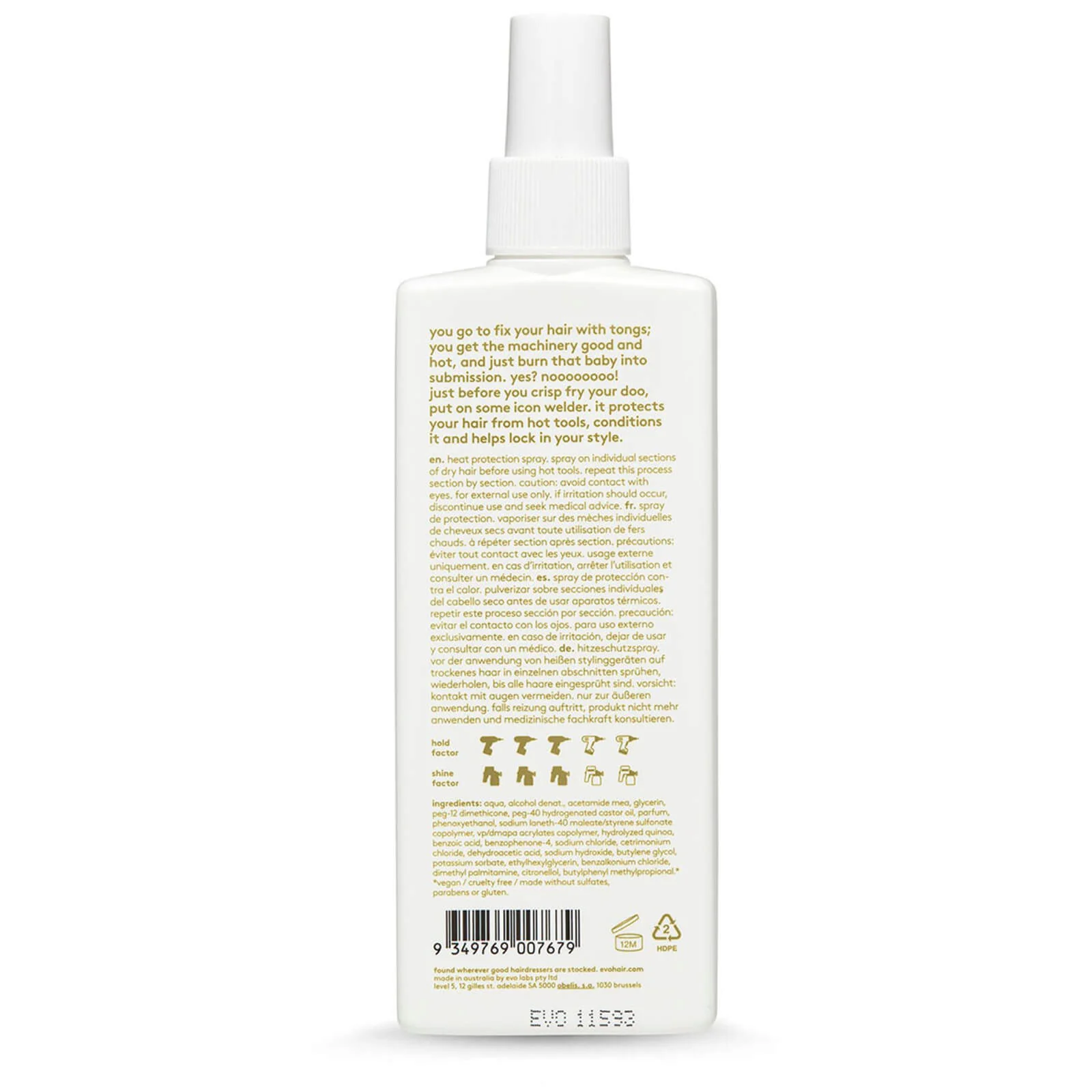 evo Icon Welder Heat Protection Spray 200ml - Image 3