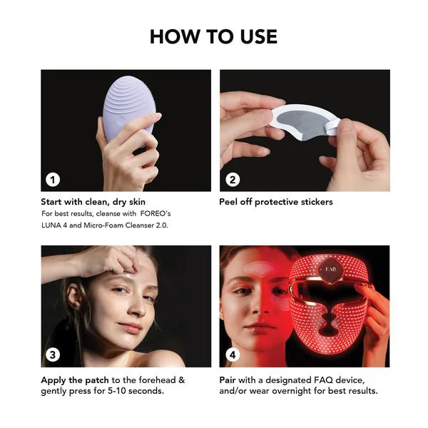 FOREO FAQ Forehead Microneedling Anti-Wrinkle Hyaluronic Acid Patches 3 Patches - Image 5