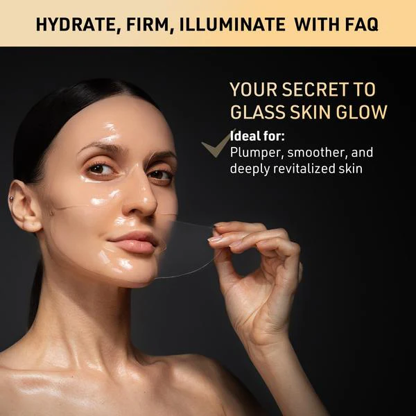 FOREO FAQ Glass Skin Collagen Hydrogel Face Mask 5 Pack - Image 3