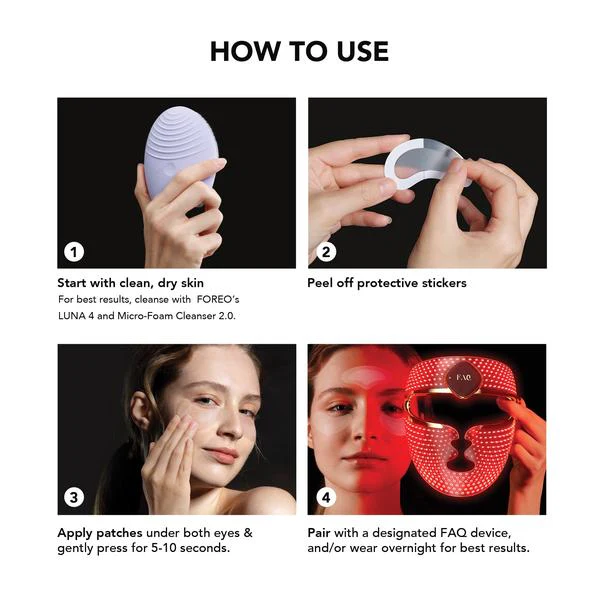 FOREO FAQ Under Eye Microneedling Anti-Wrinkle Hyaluronic Acid Patches 3 Pairs - Image 11