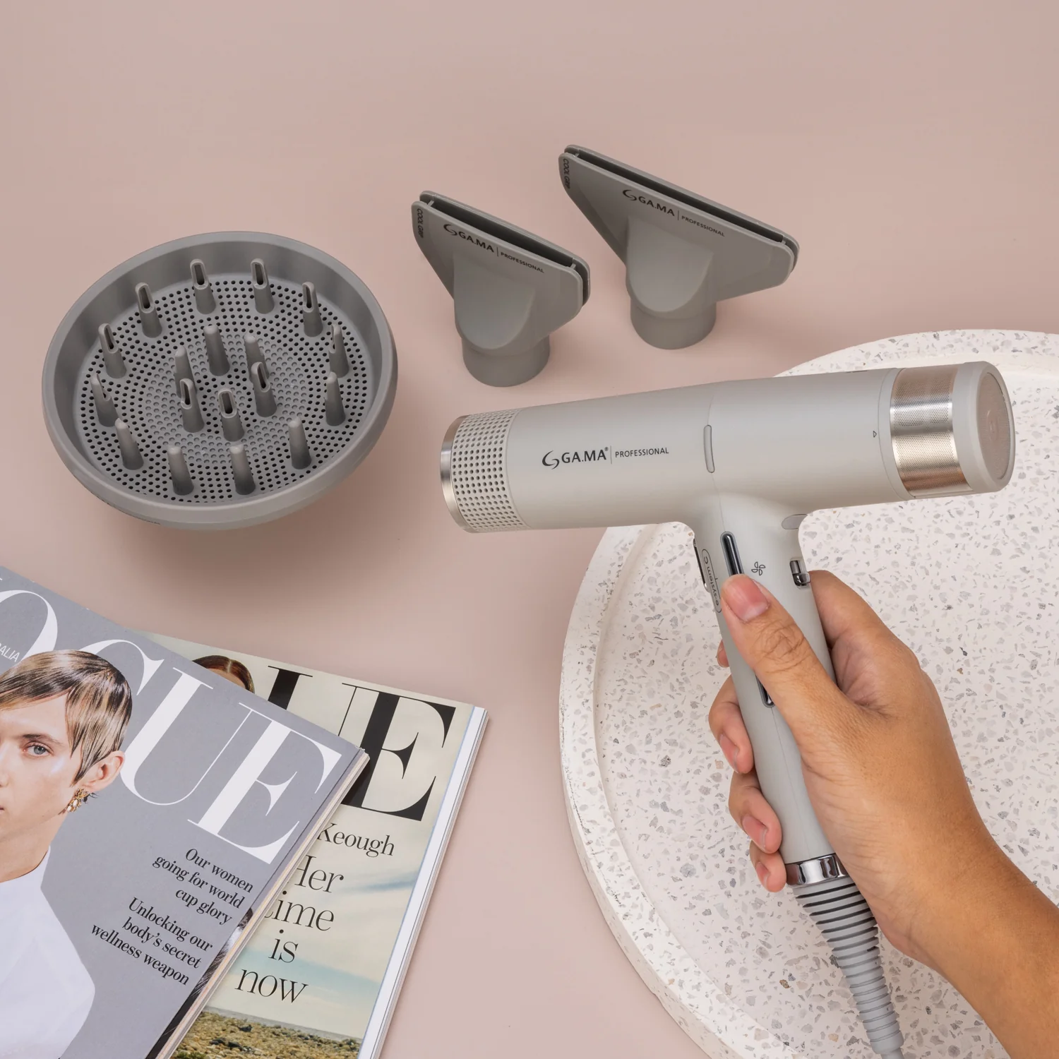 Gama Professional IQ1 Perfetto Pro Dryer - Silver - Image 7