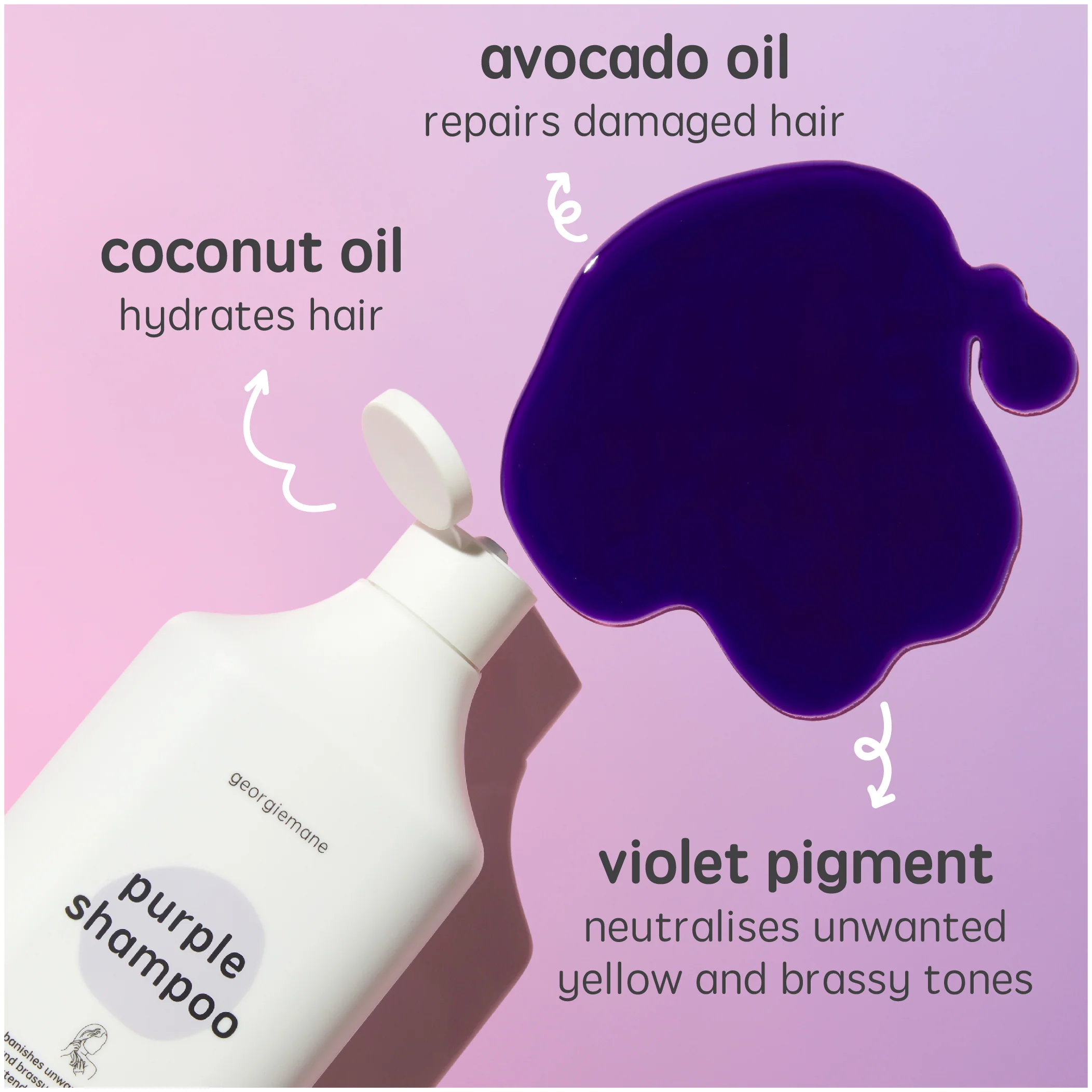 georgiemane Purple Shampoo 300ml - Image 4