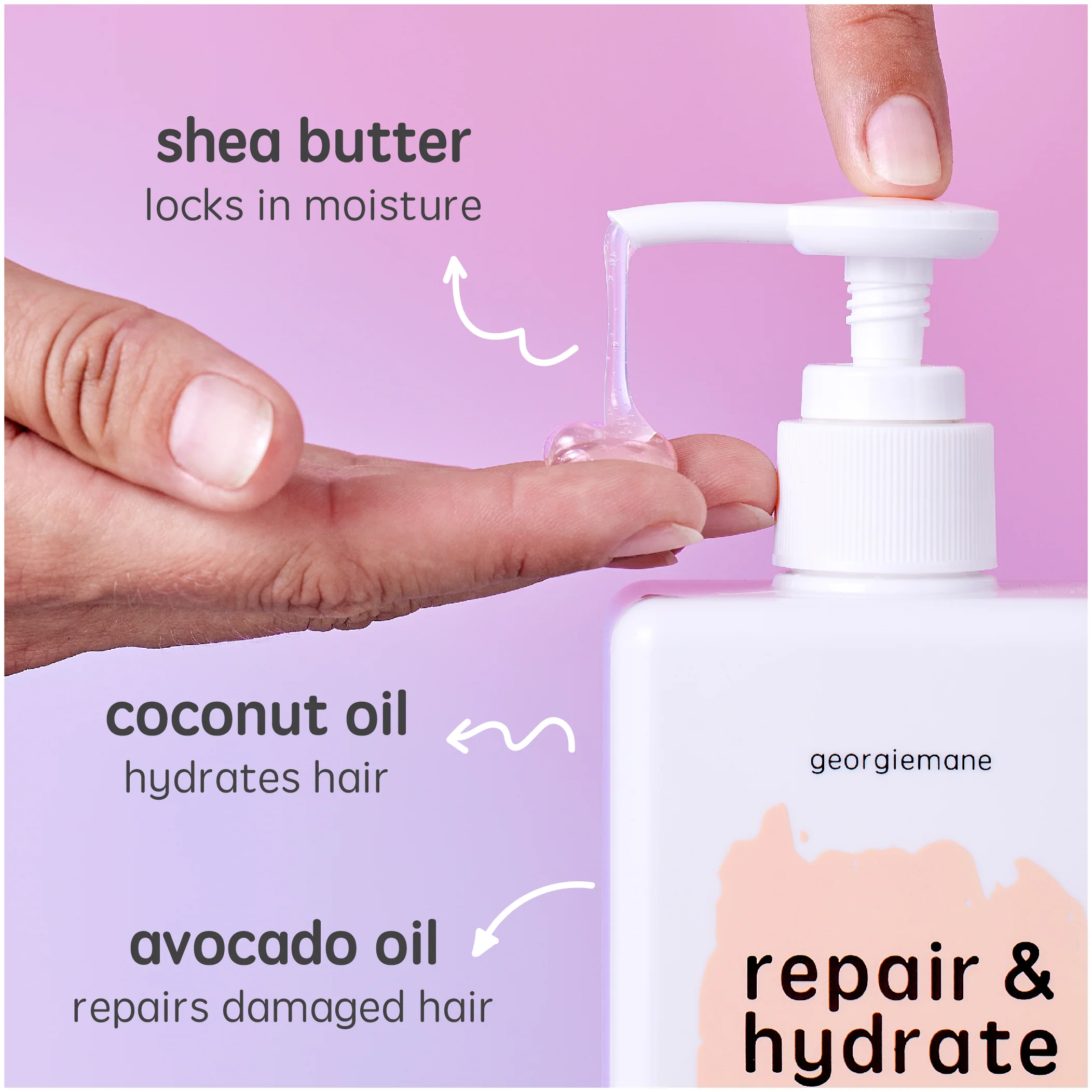 georgiemane Repair & Hydrate Shampoo 330ml - Image 4