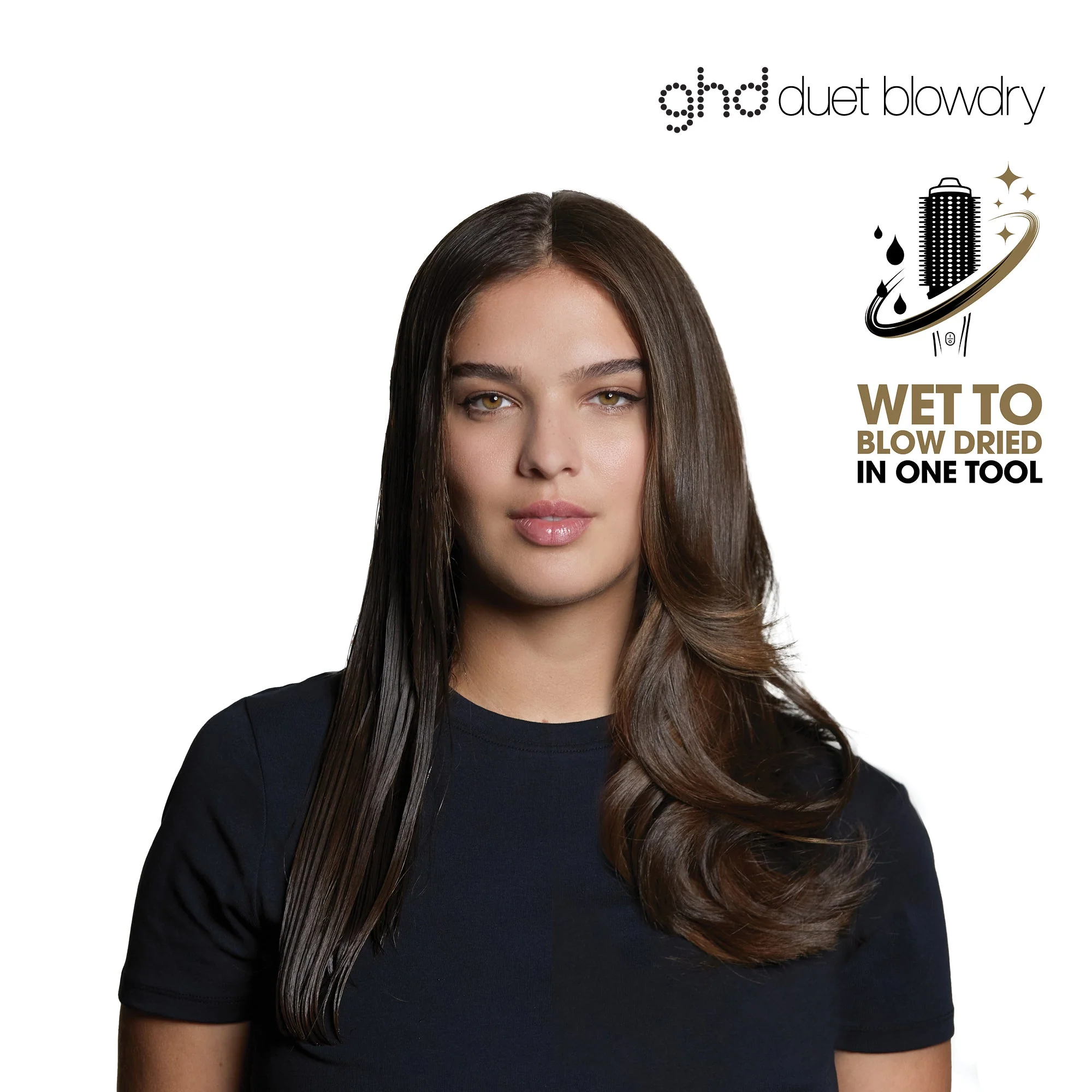 ghd Duet Blowdry Volumising Hot Air Brush - Black - Image 6