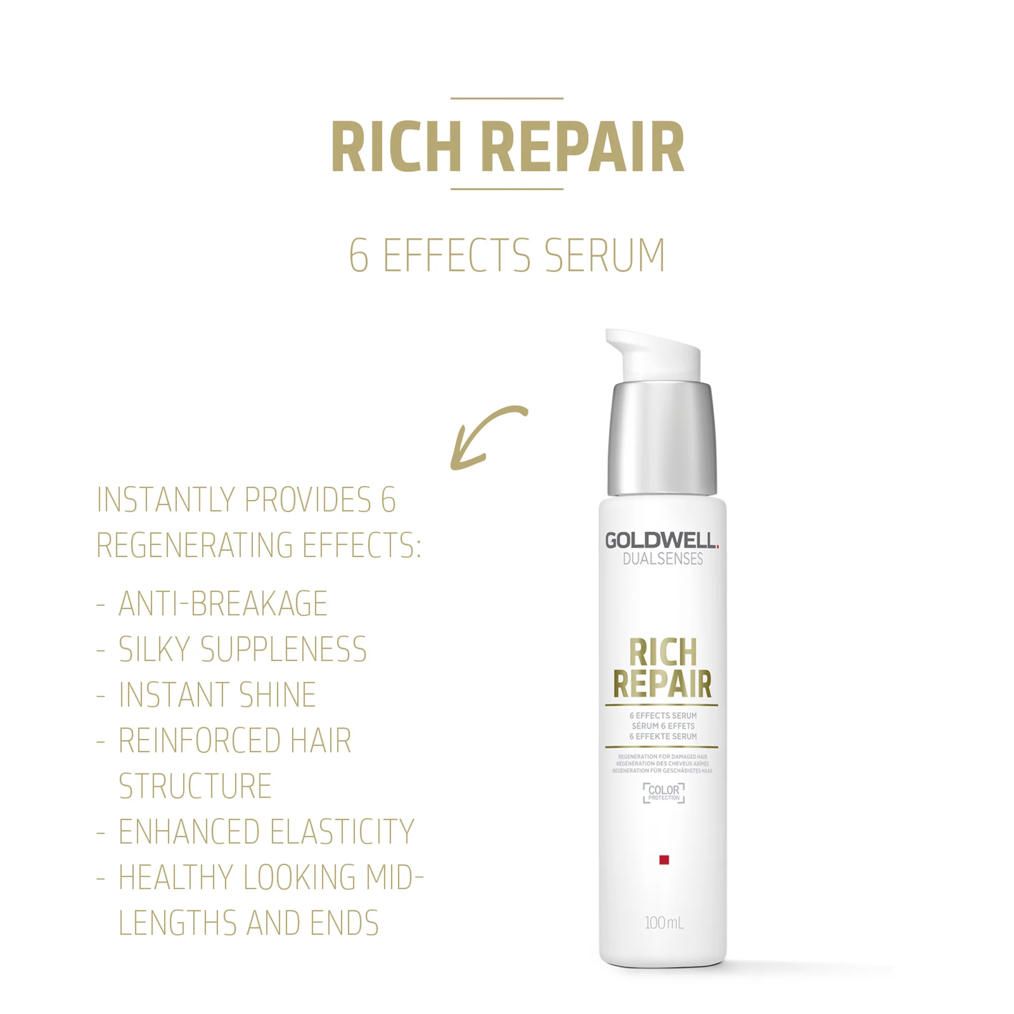 Goldwell Dualsenses Rich Repair 6 Effects Serum 100ml - Image 2
