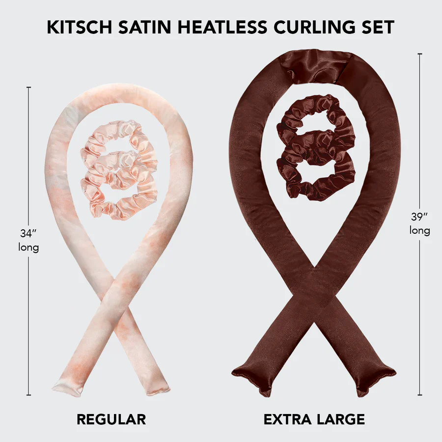 Kitsch Extra Large Satin Heatless Curling Set - Chocolate - Image 3