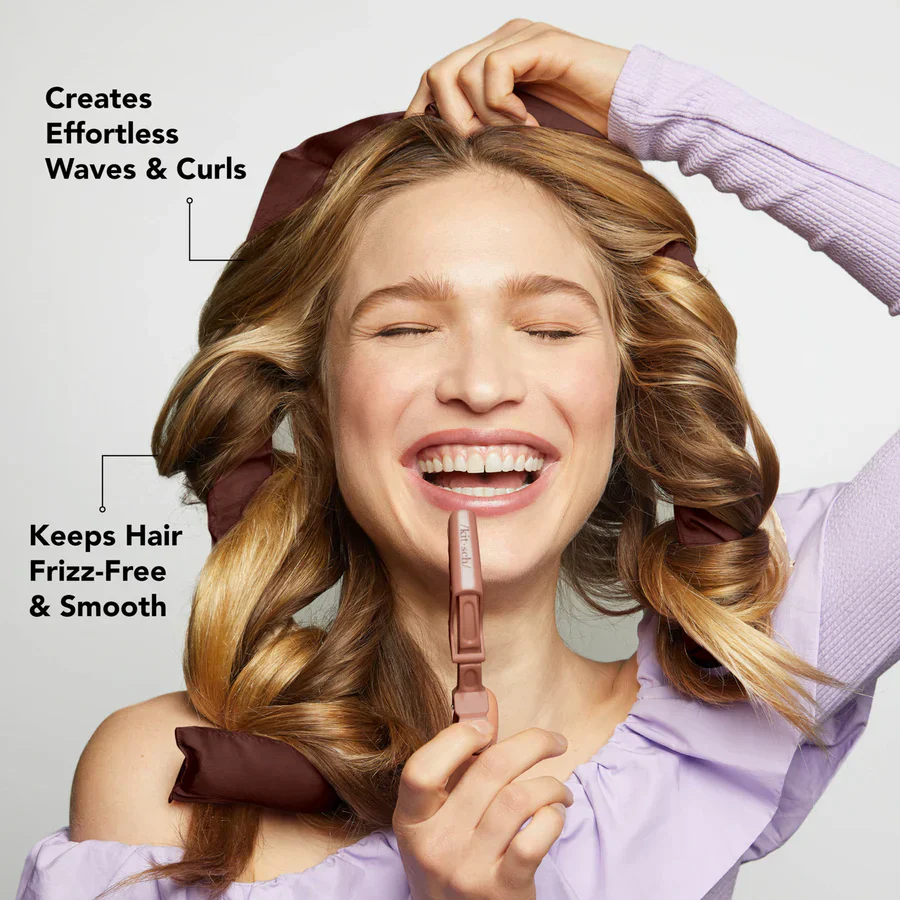 Kitsch Extra Large Satin Heatless Curling Set - Chocolate - Image 4