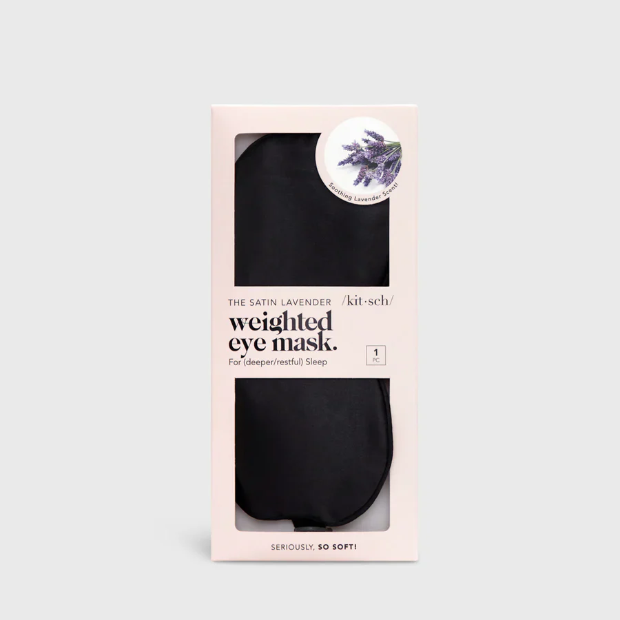 Kitsch Lavender Weighted Eye Mask - Black - Image 2