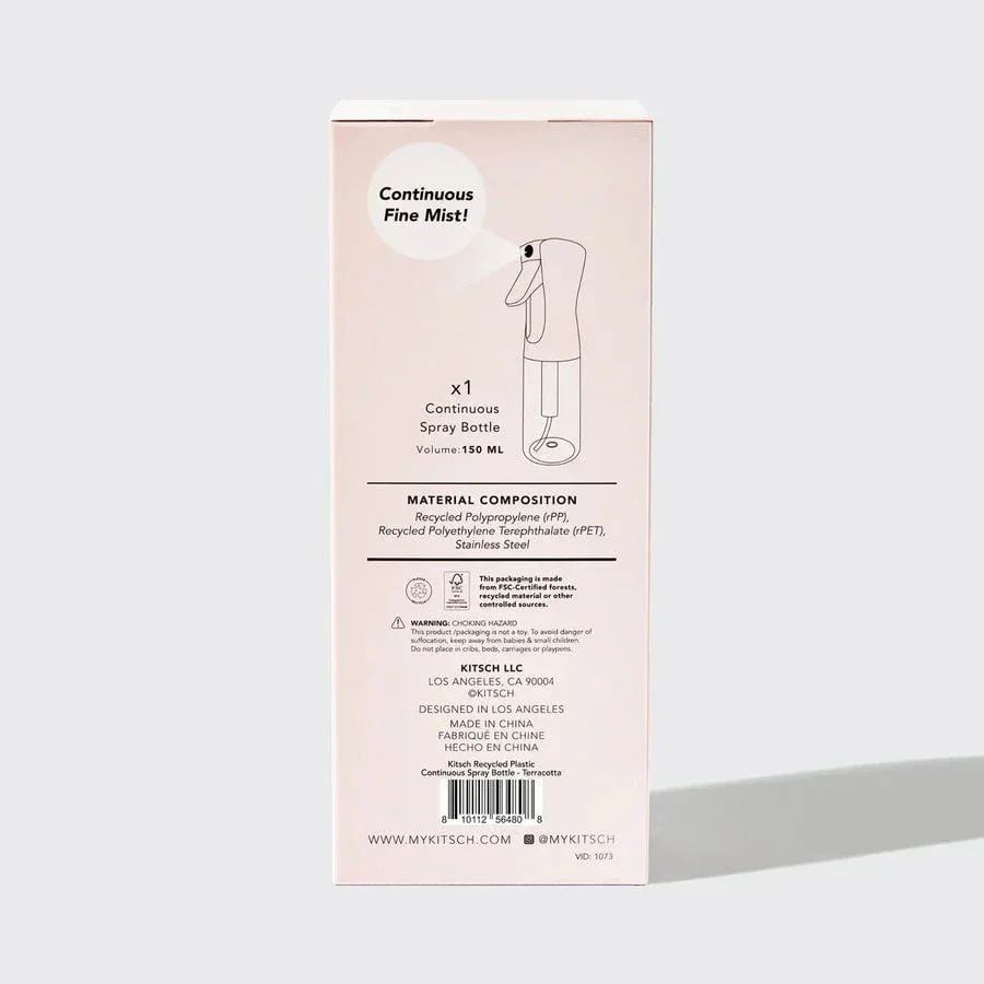 Kitsch Recycled Plastic Continuous Spray Bottle - Terracotta - Image 3