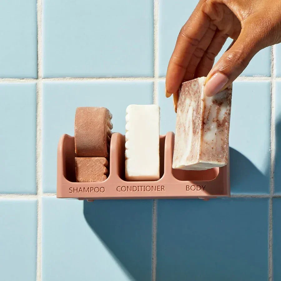Kitsch Recycled Plastic Self-Draining Soap Dish - Terracotta - Image 5
