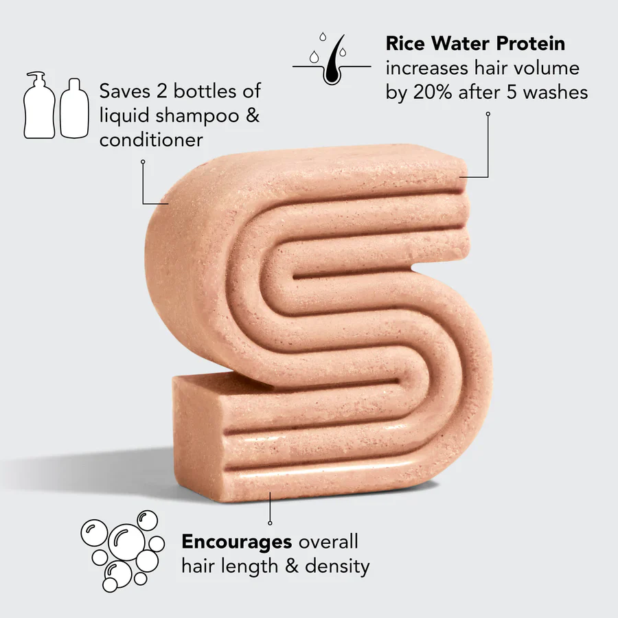 Kitsch Rice Water Protein Strengthening  Shampoo Bar 91g - Image 2