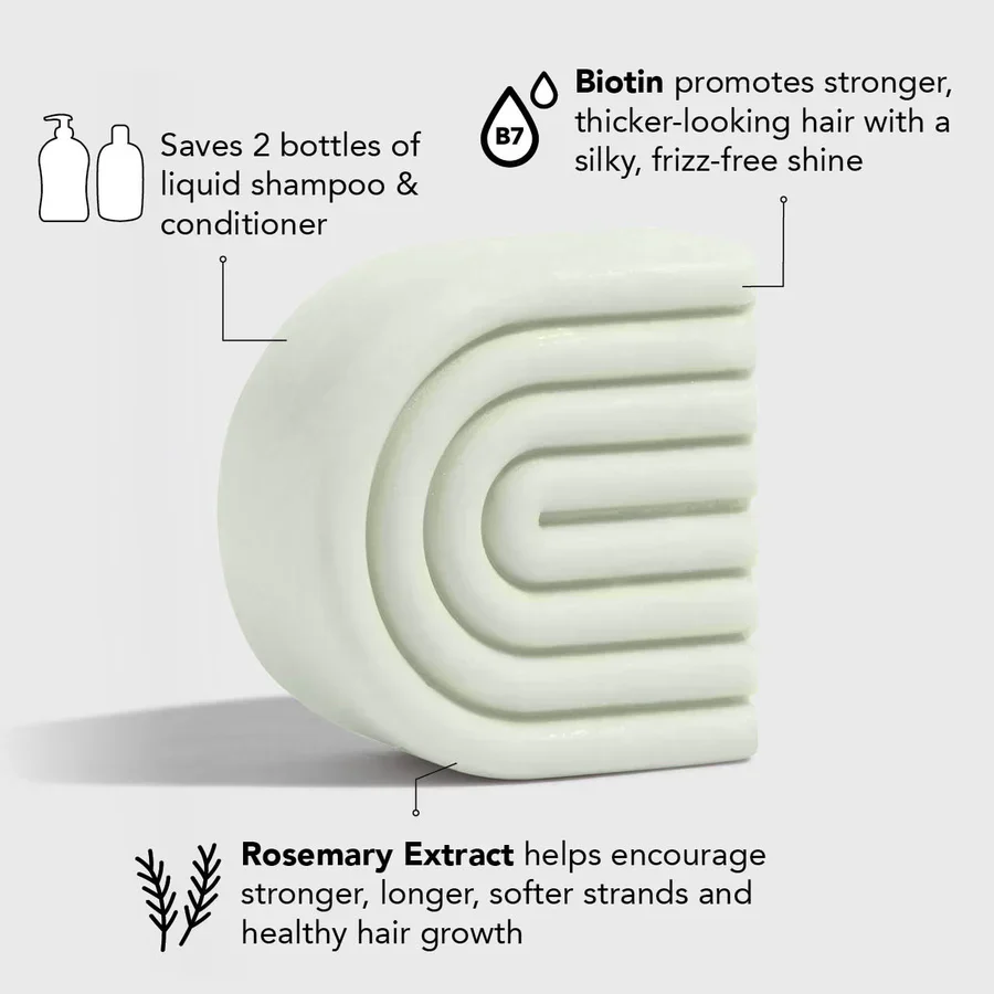 Kitsch Rosemary & Biotin Volumizing Solid Conditioner Bar 77g - Image 3