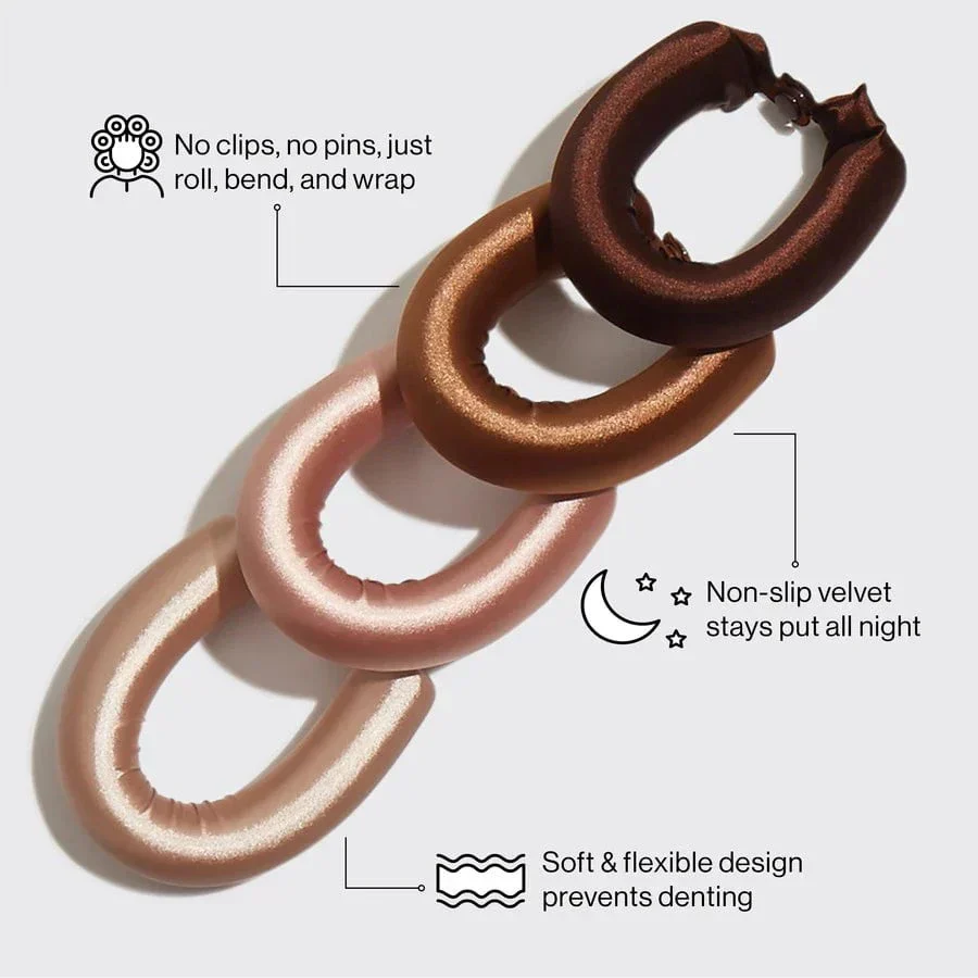 Kitsch Satin XL Flexi Rods 4pc Set- Rosewood - Image 3
