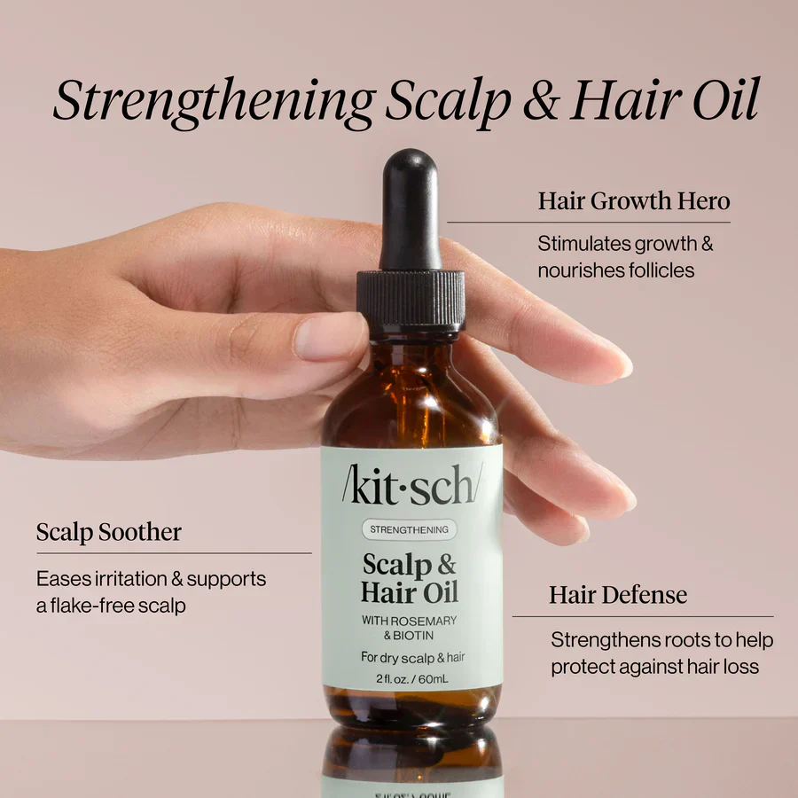 Kitsch Strengthening Hair & Scalp Oil with Rosemary & Biotin 60ml - Image 2