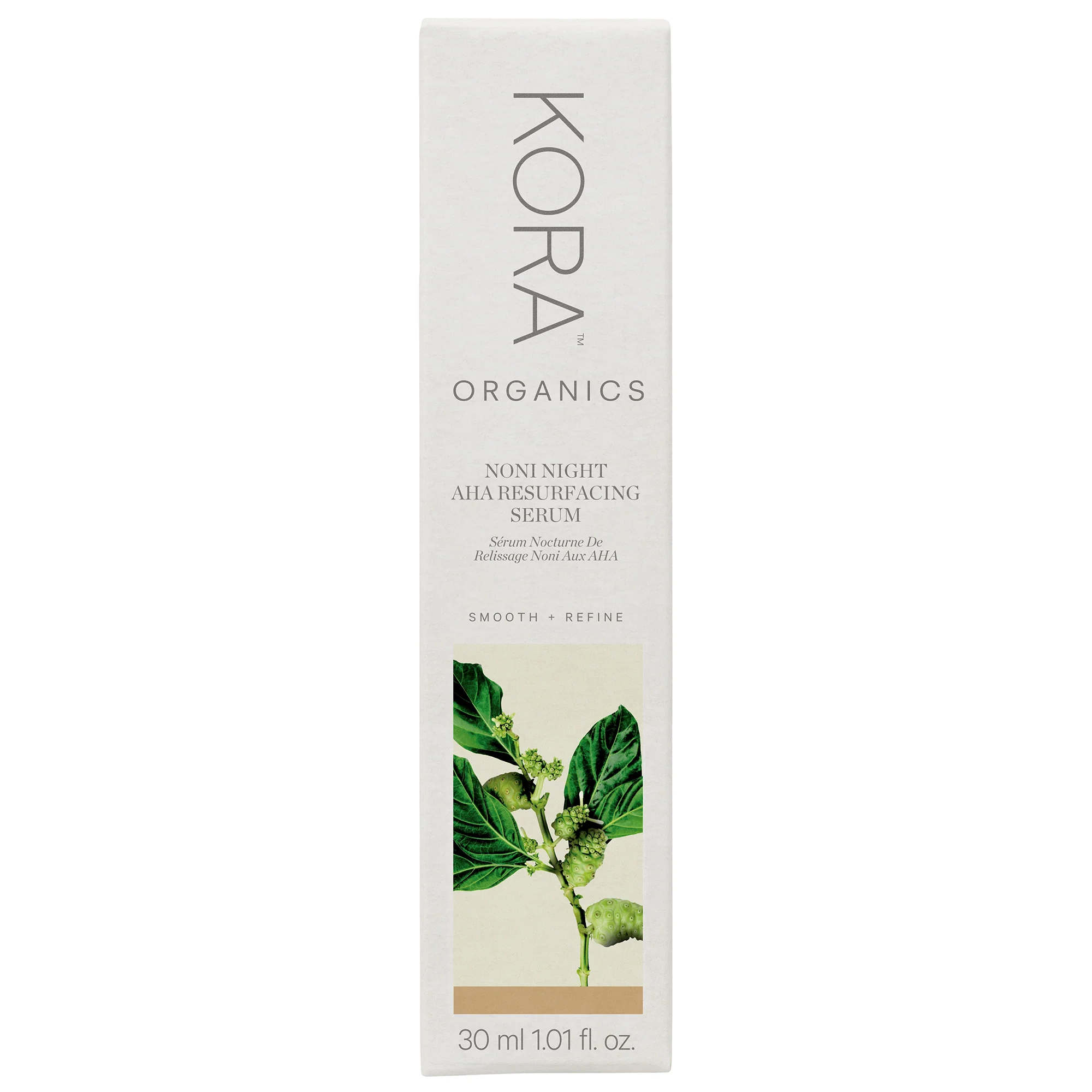 KORA Organics Noni Night AHA Resurfacing Serum 30ml - Image 2