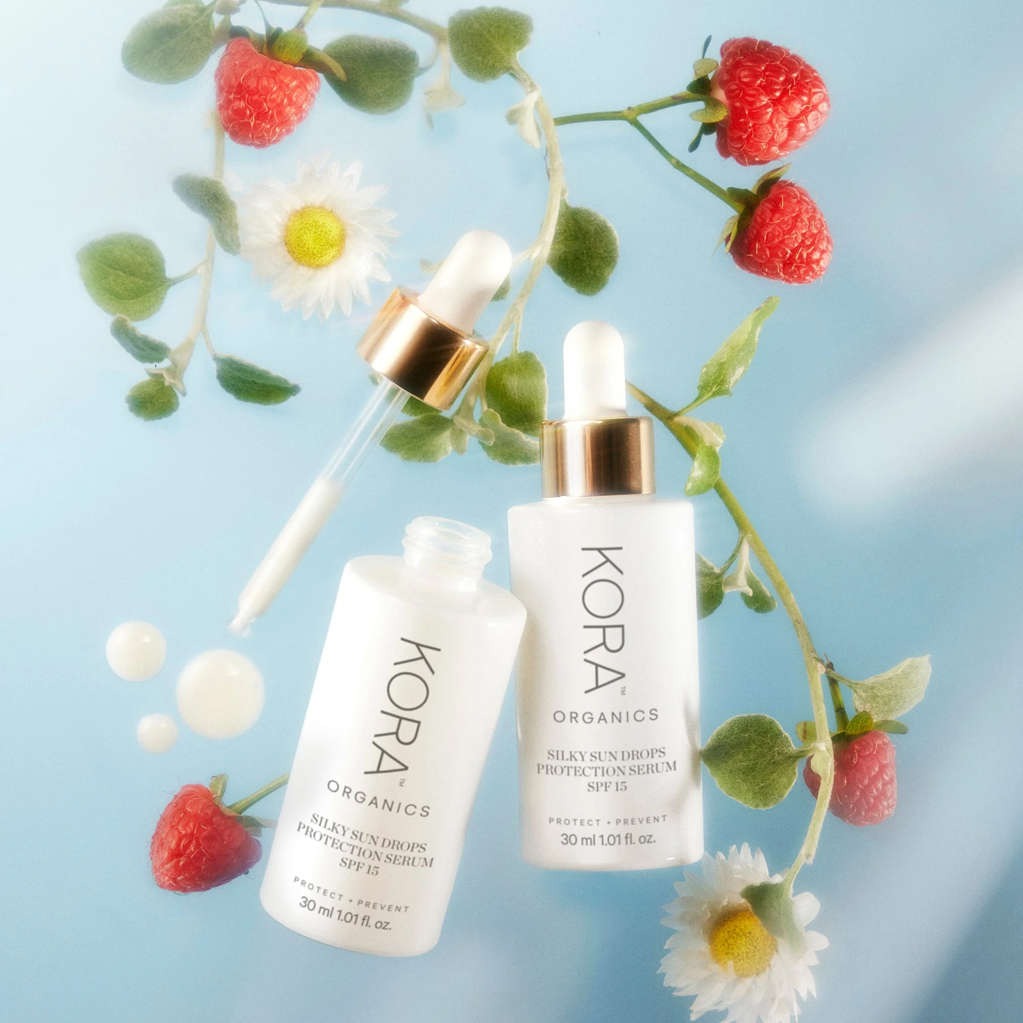 KORA Organics Silky Sun Drops Protection Serum SPF 15 30ml - Image 5