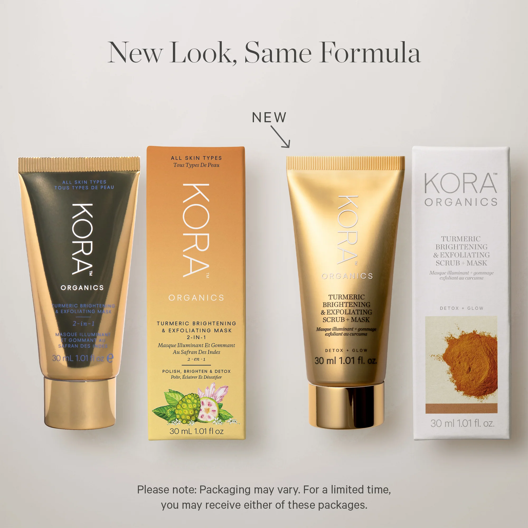 KORA Organics Turmeric Brightening and Exfoliating Mask 30ml - Image 6